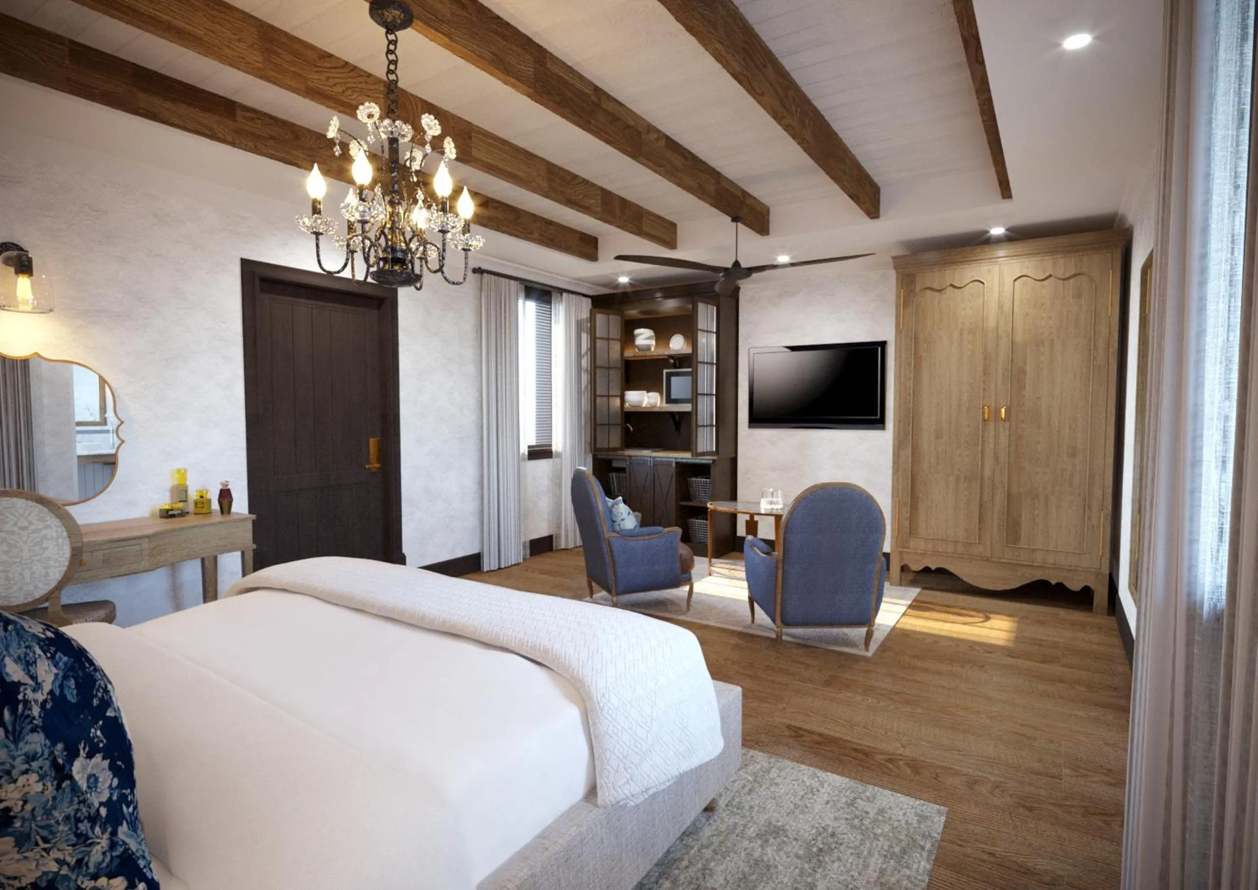 Bedroom, Bed in Southern Sun de Wagen