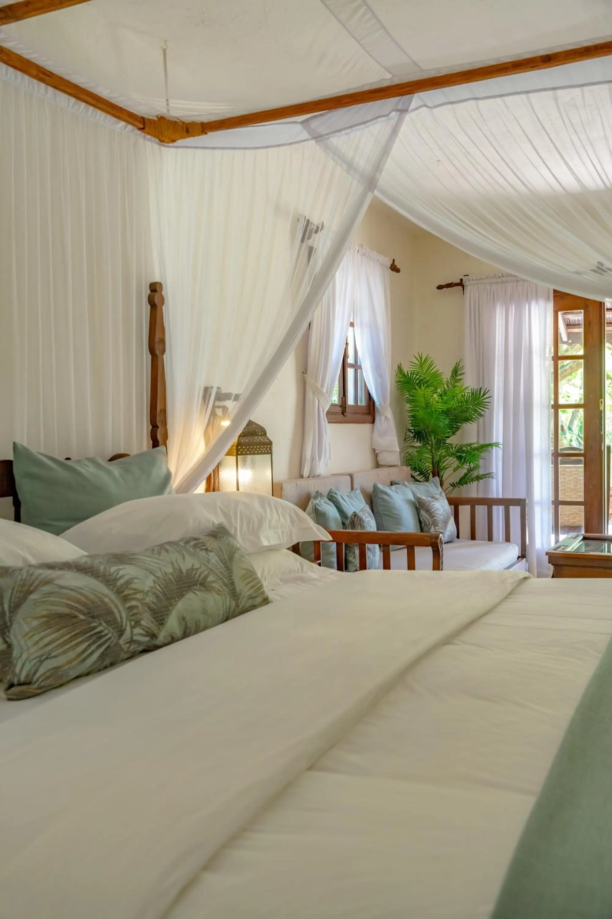 Bed in Breezes Beach Club and Spa