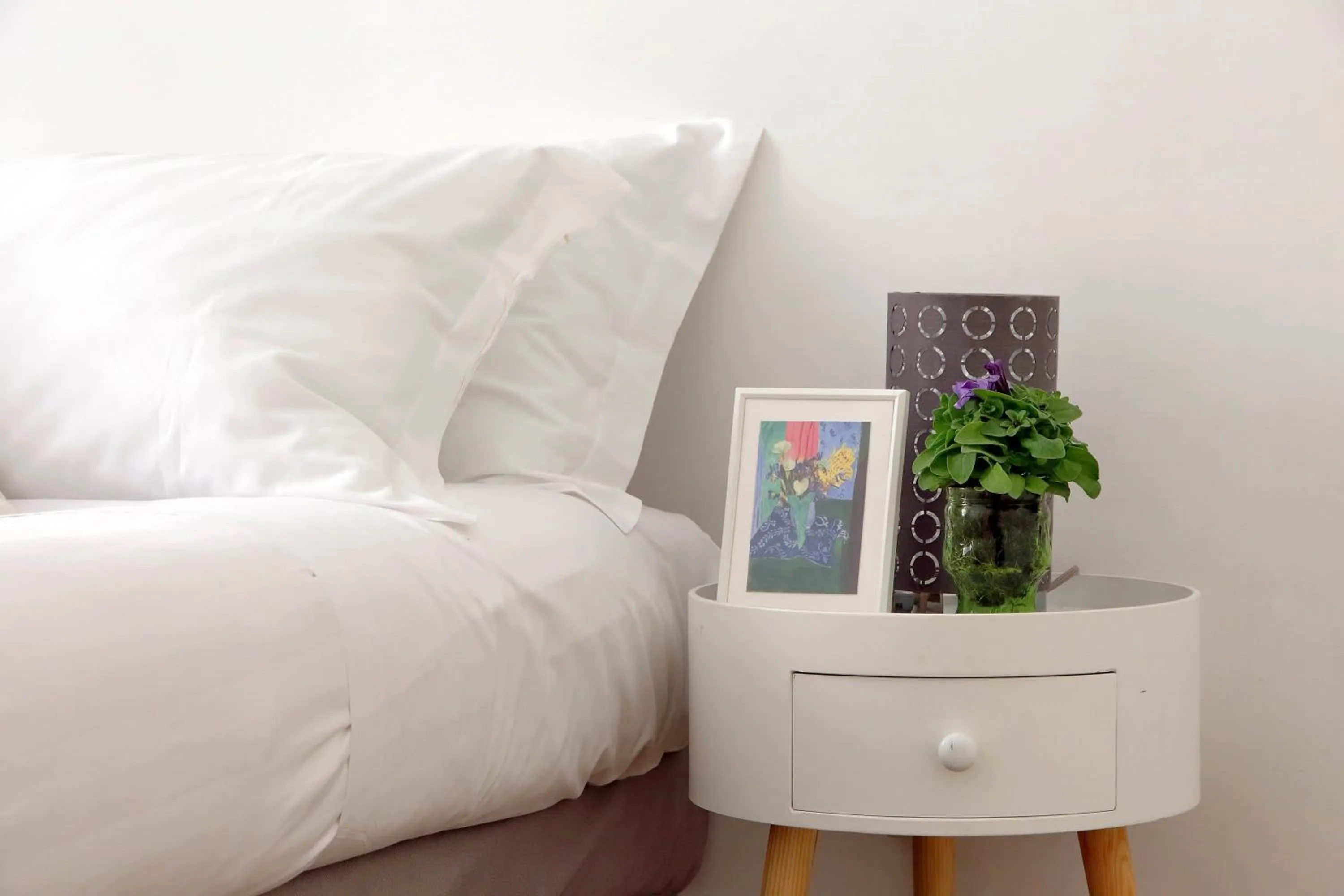 Decorative detail, Bed in Colosseo Terrace Apartment