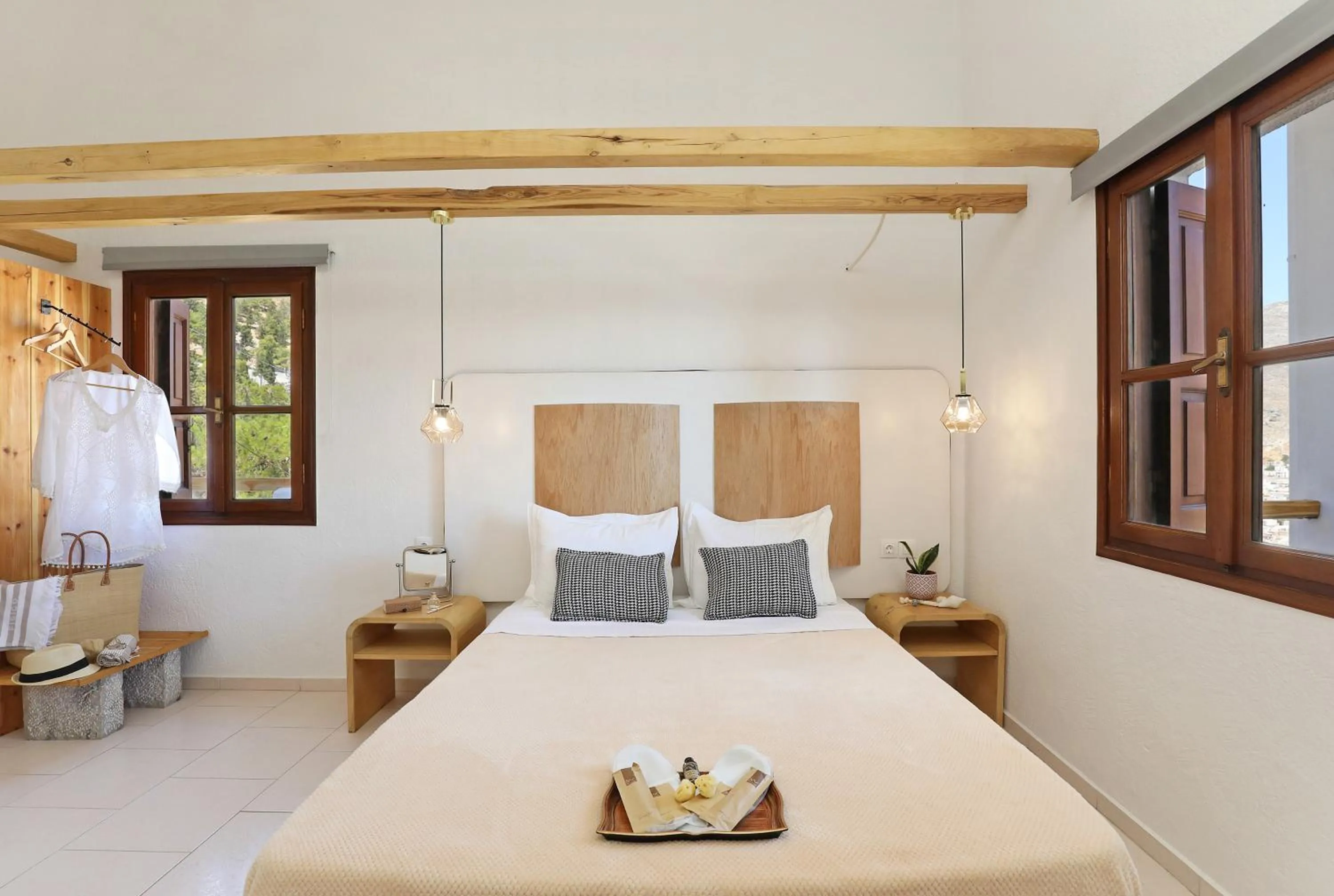 Bedroom, Bed in Spongia Apartments Kalymnos