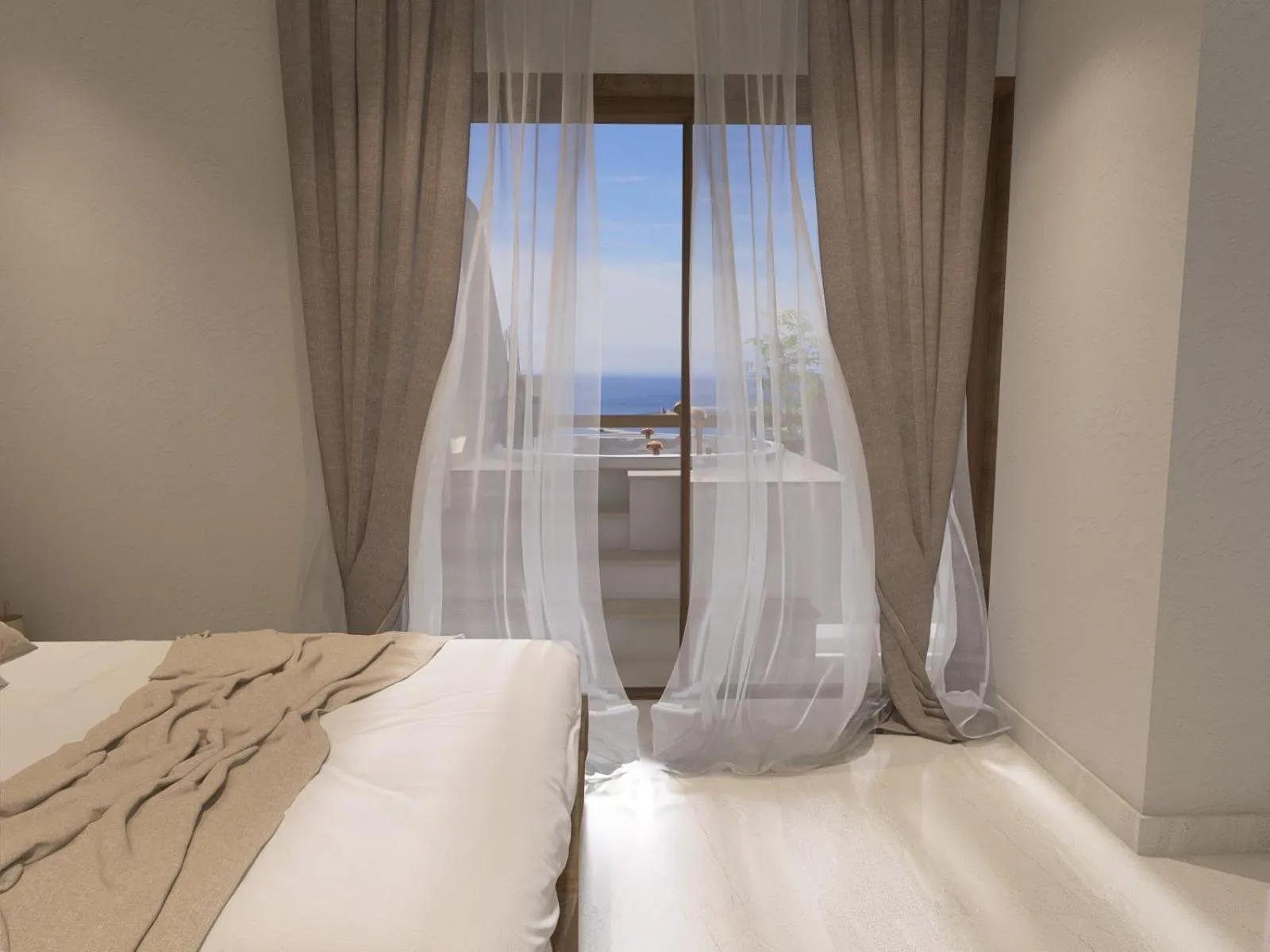 Bed in Spongia Apartments and Suites Kalymnos