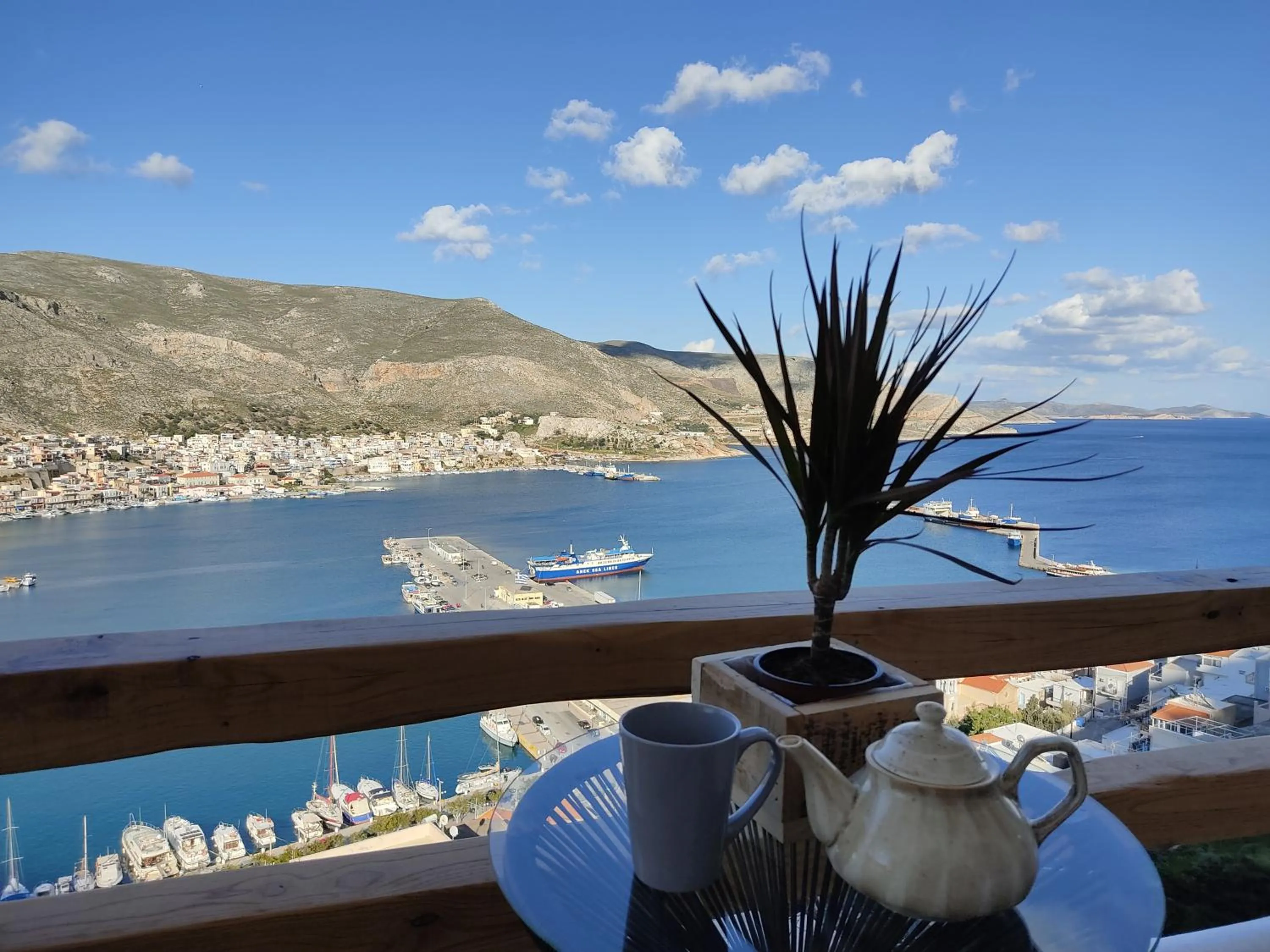 Sea view in Spongia Apartments Kalymnos