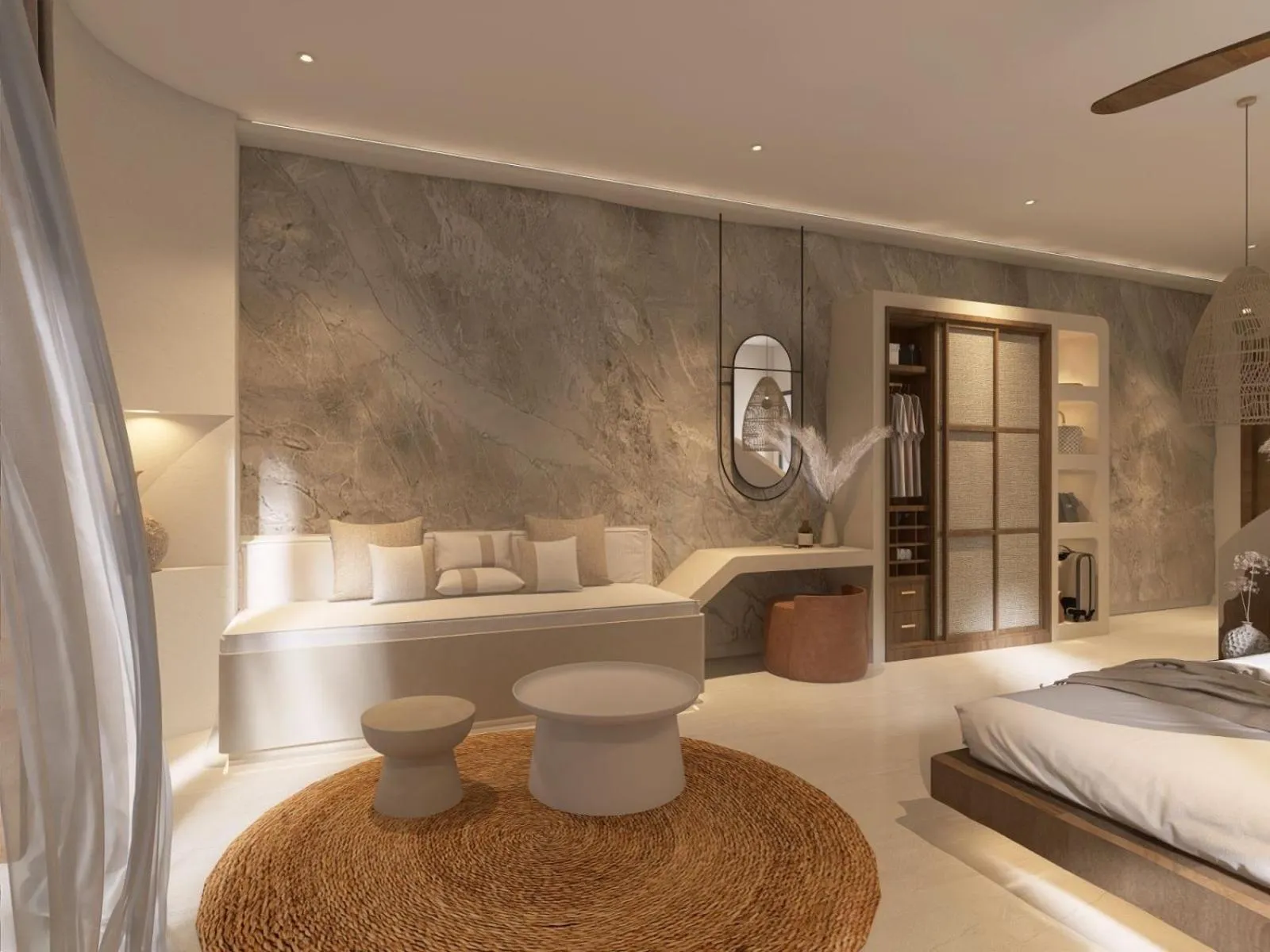 Bed in Spongia Apartments and Suites Kalymnos