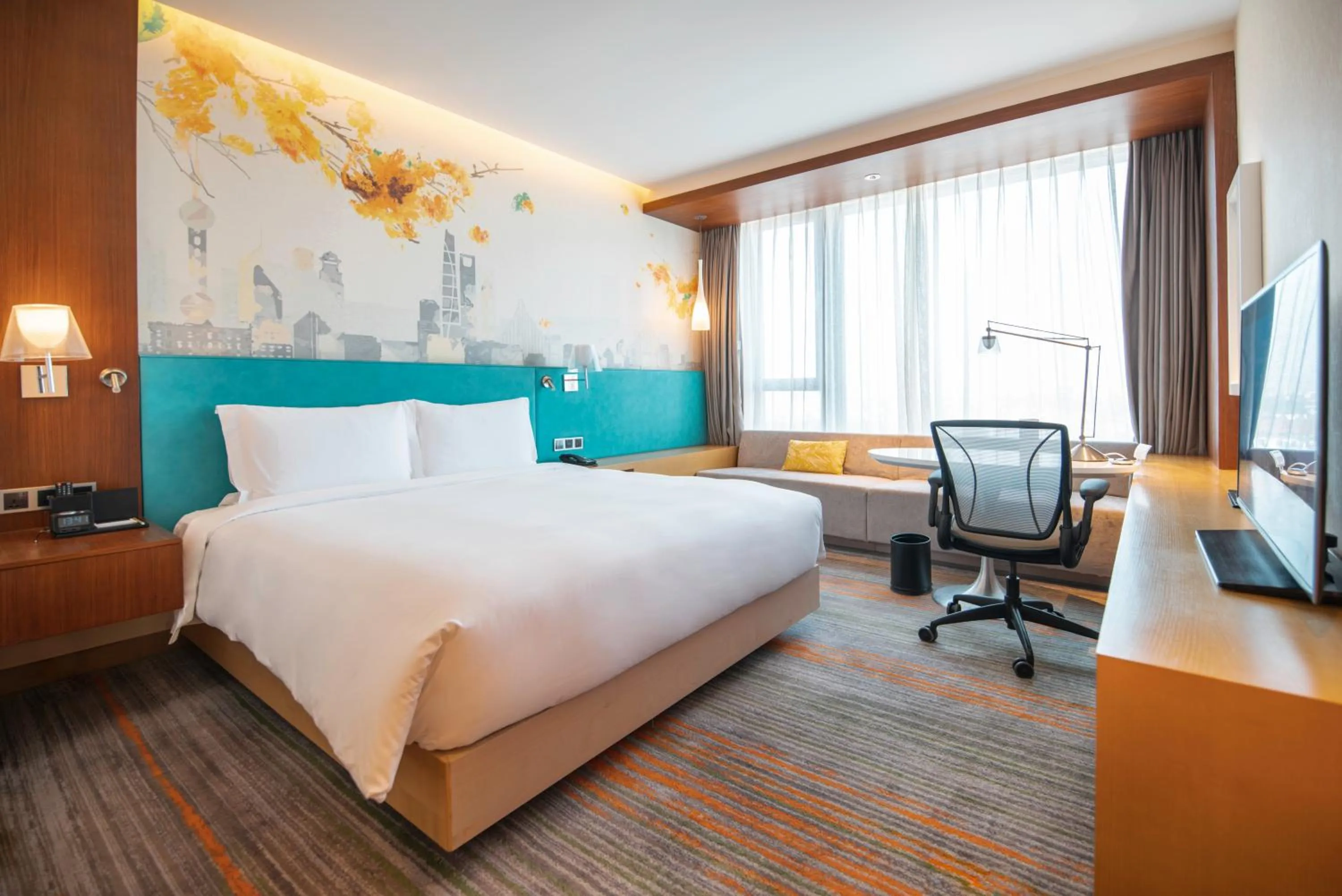 Bedroom, Bed in Hilton Garden Inn Shanghai Hongqiao NECC