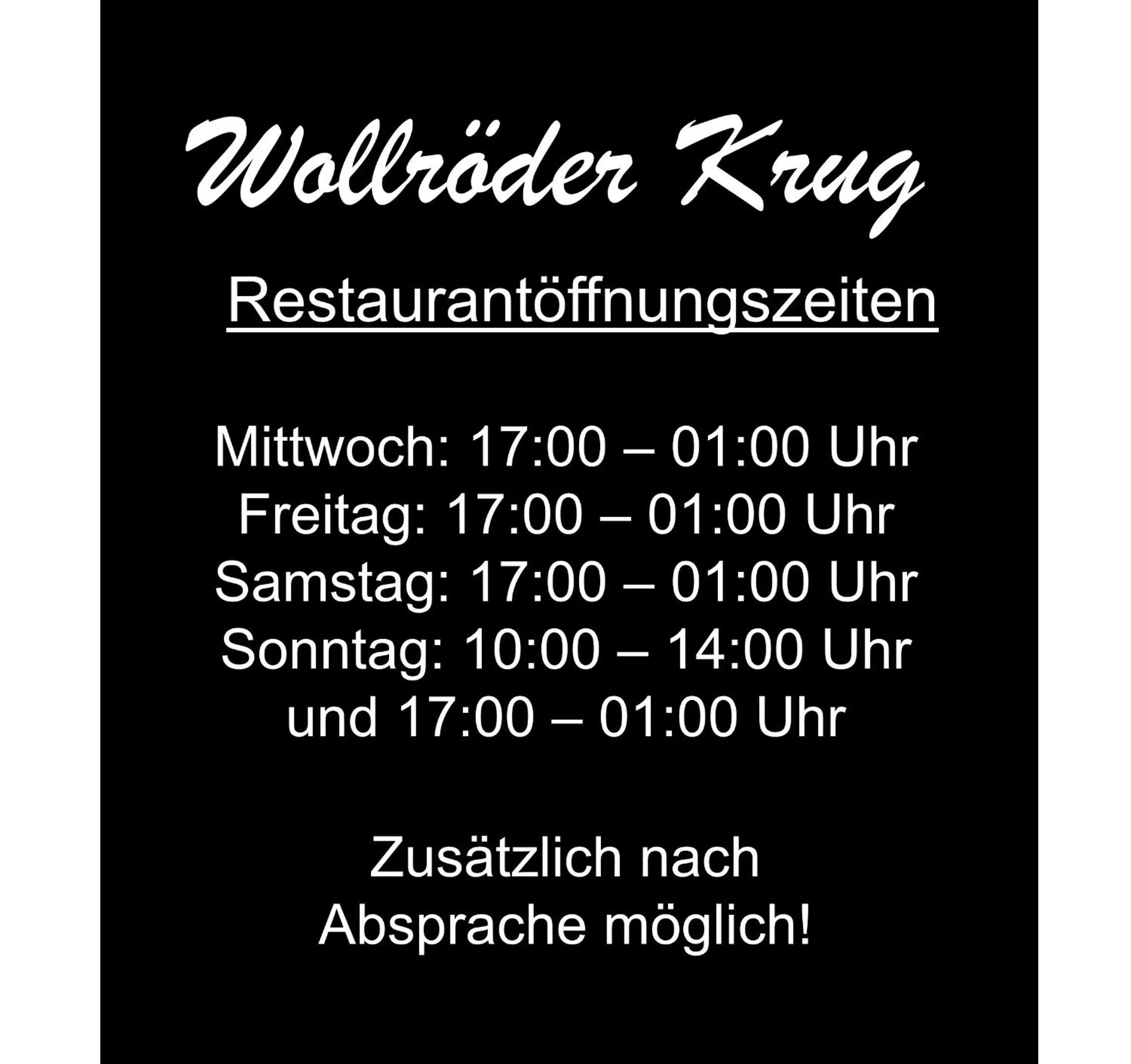 Restaurant/places to eat in Wollröder Krug