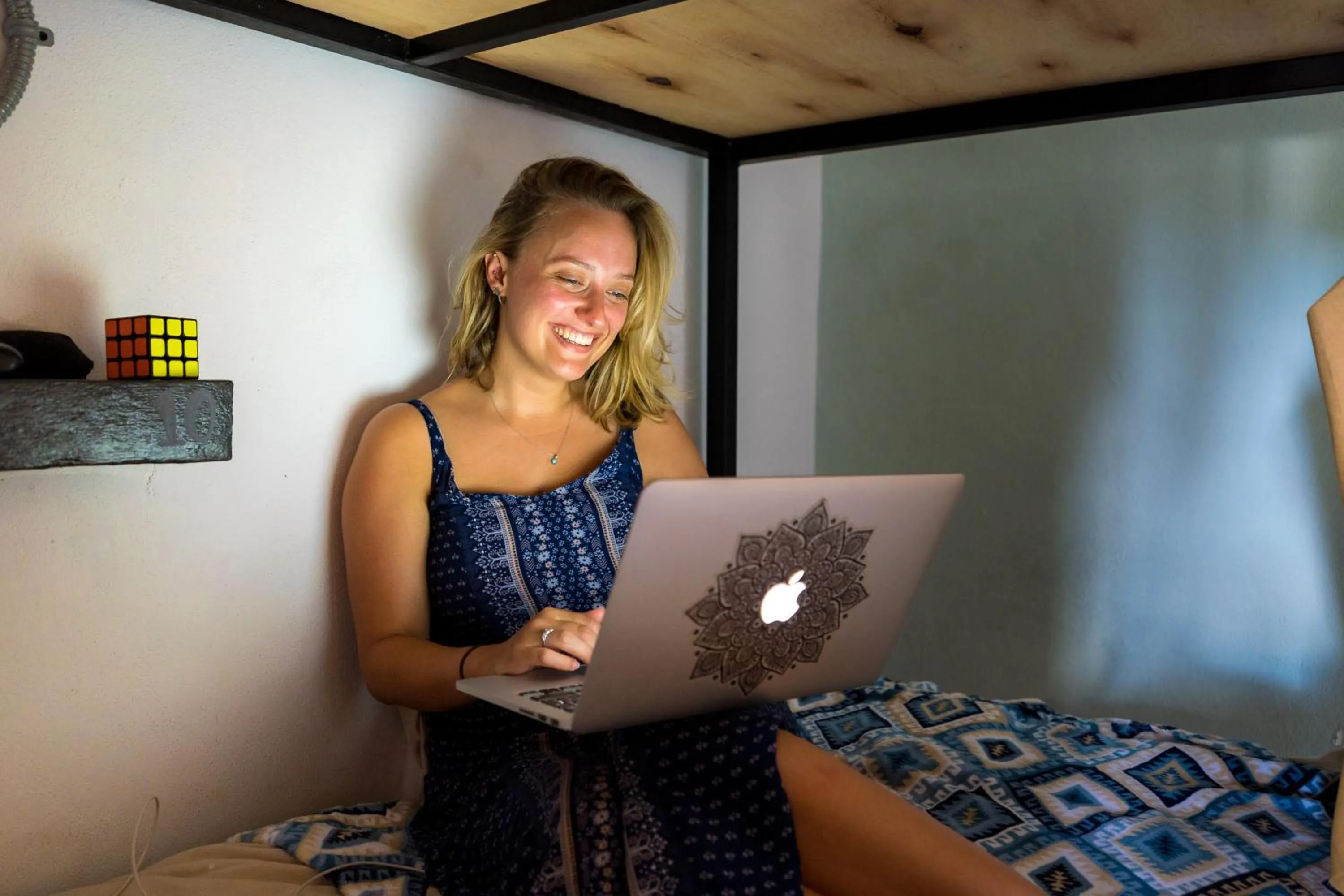 People, Bed in Hostal Cuca Macuca