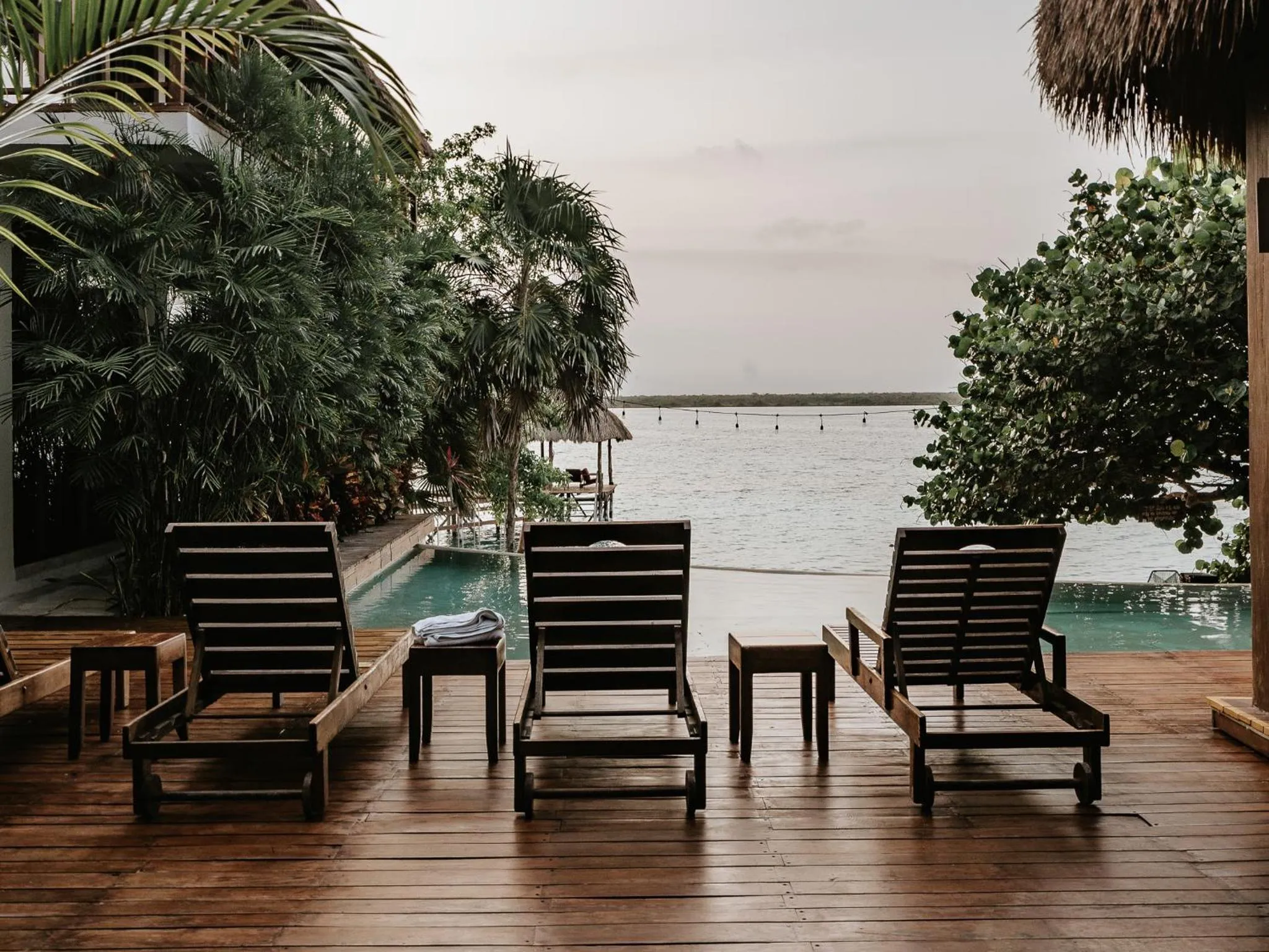 Pool view in Khaban Bacalar Hotel Boutique