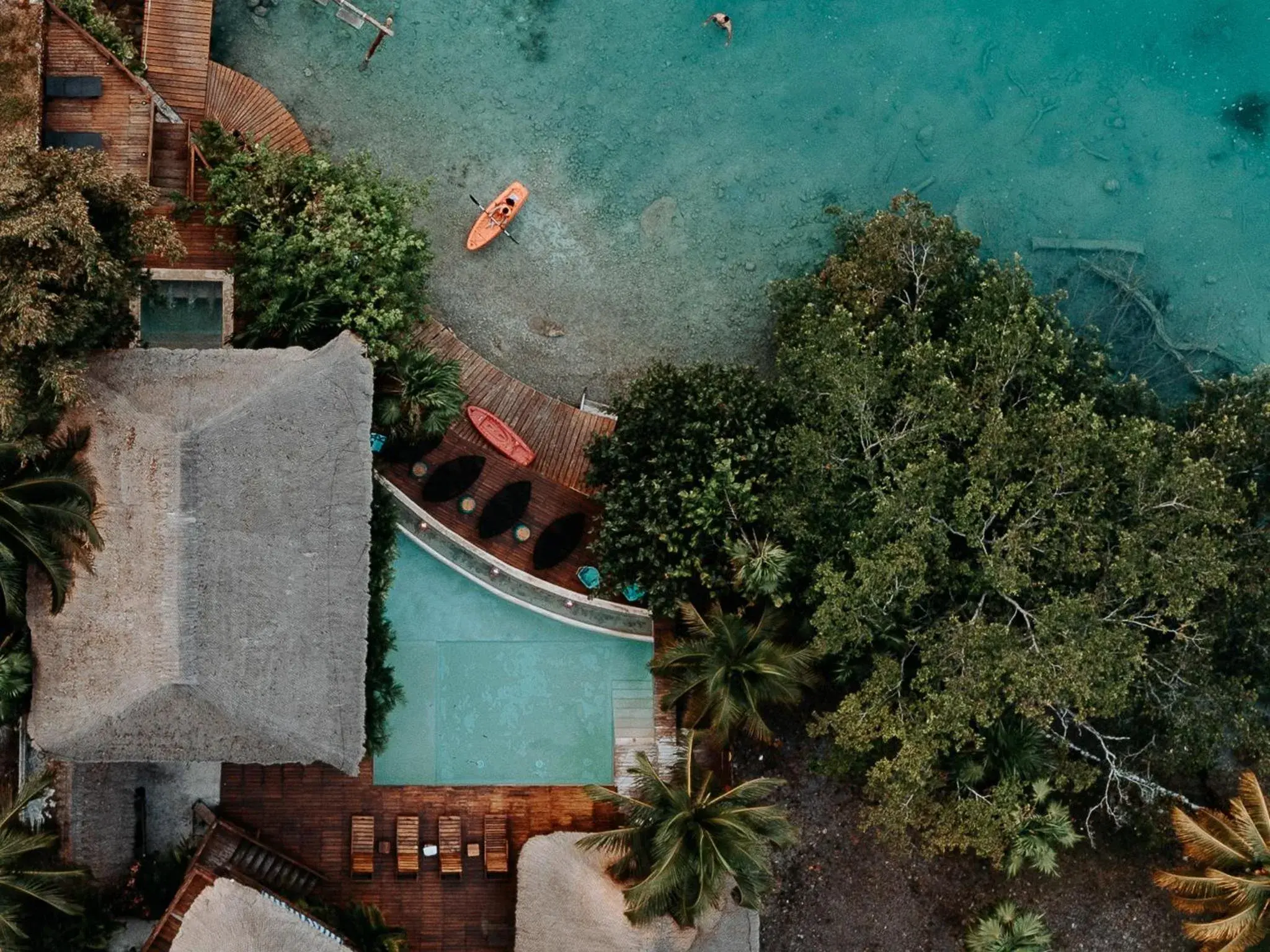 Bird's eye view in Khaban Bacalar Hotel Boutique Bird's eye view in Khaban Bacalar Hotel Boutique