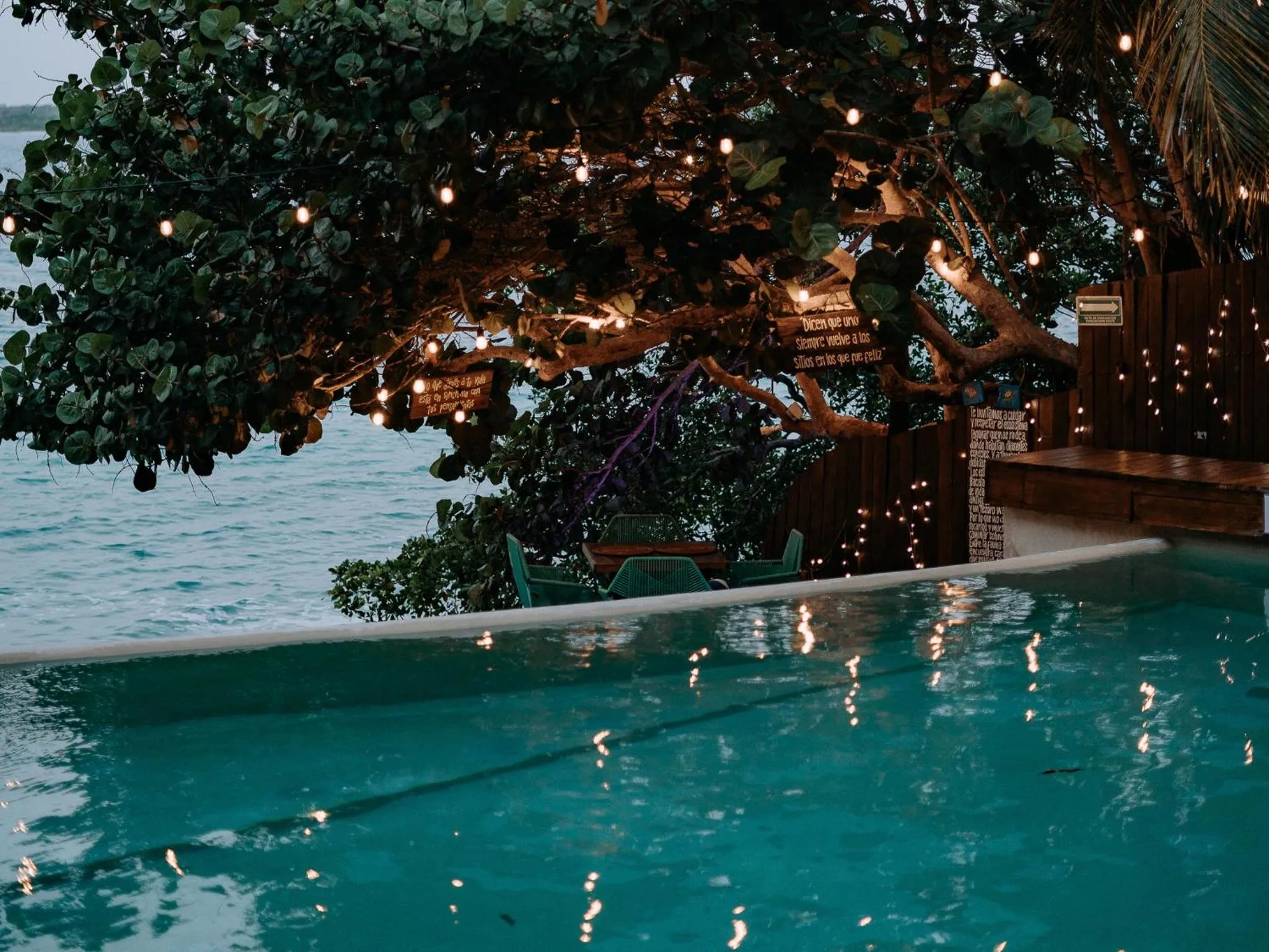 Pool view in Khaban Bacalar Hotel Boutique