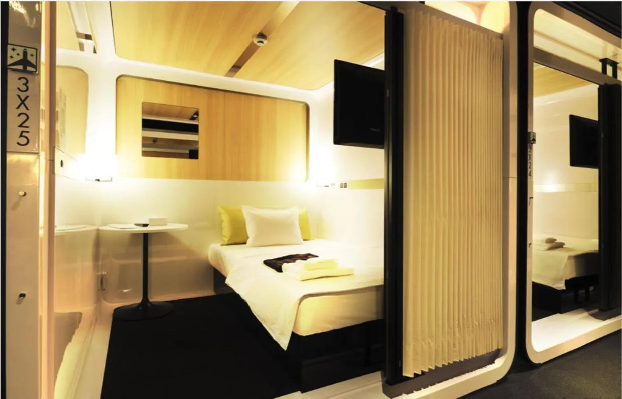 Bed in First Cabin Kansai Airport