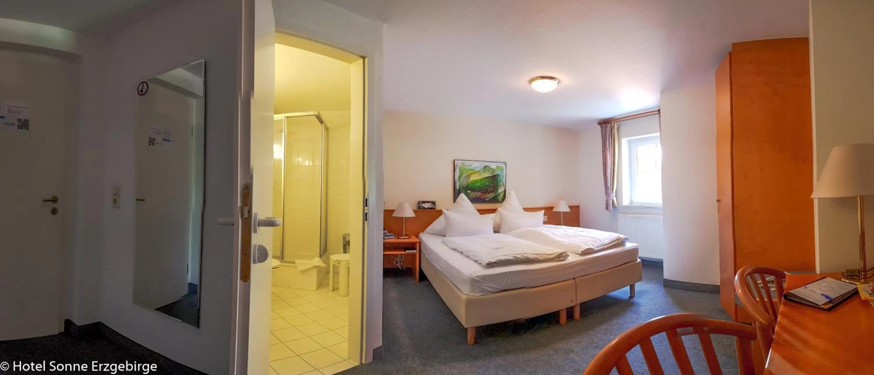 Decorative detail, Bed in Hotel Sonne