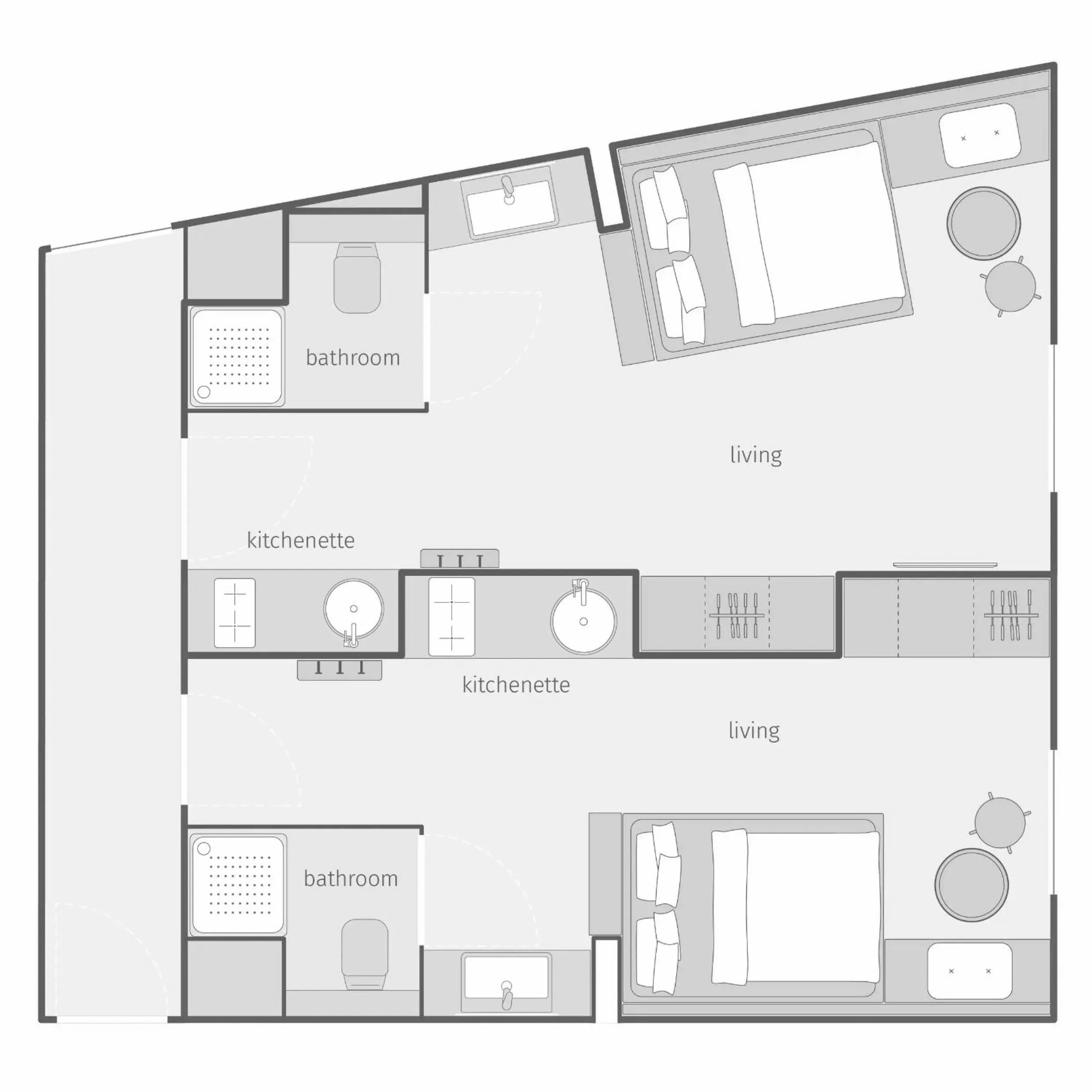 Photo of the whole room in smartments Wien Heiligenstadt