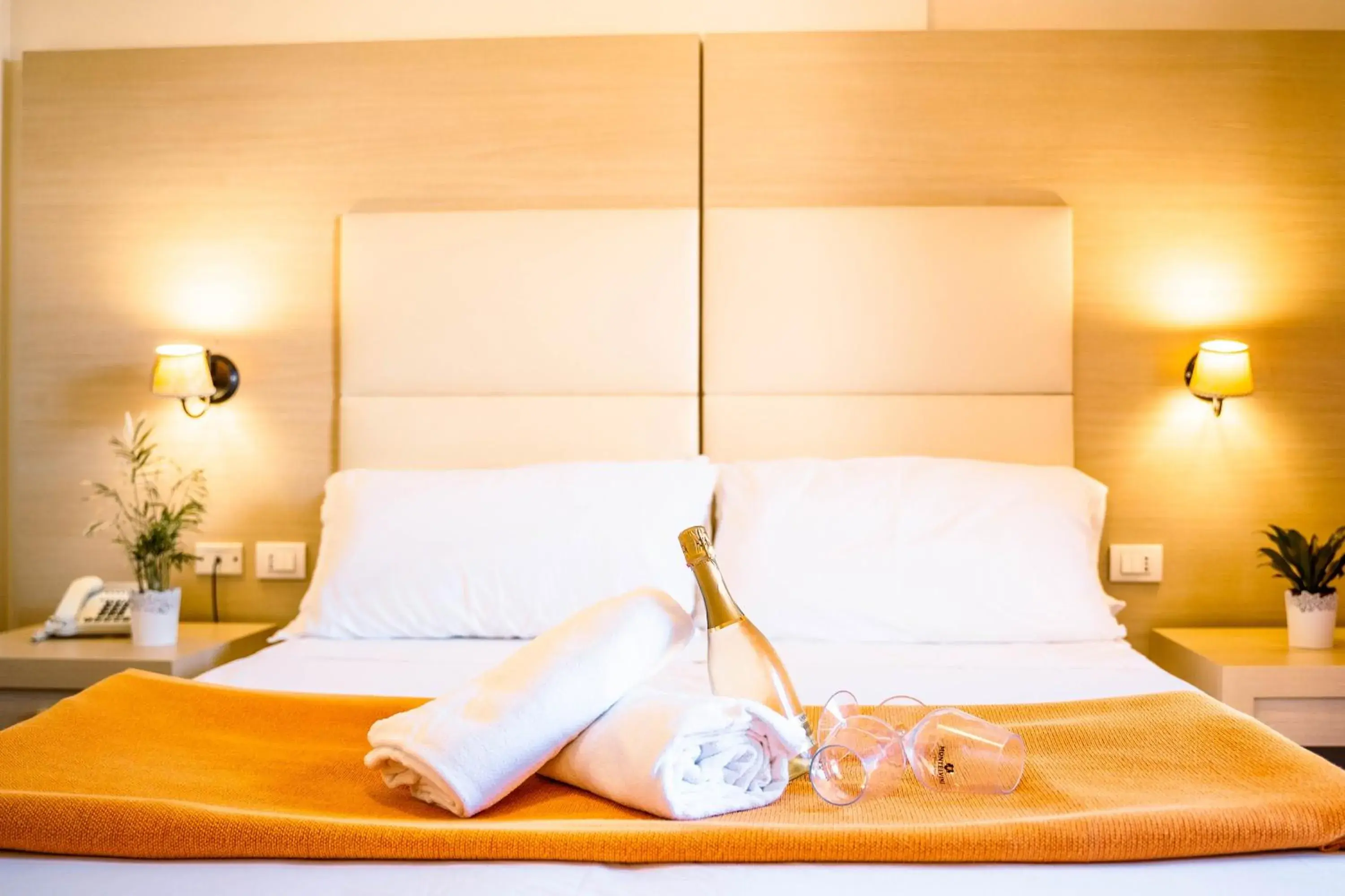 Bed in Taormina Hotel Calipso Bed in Taormina Hotel Calipso