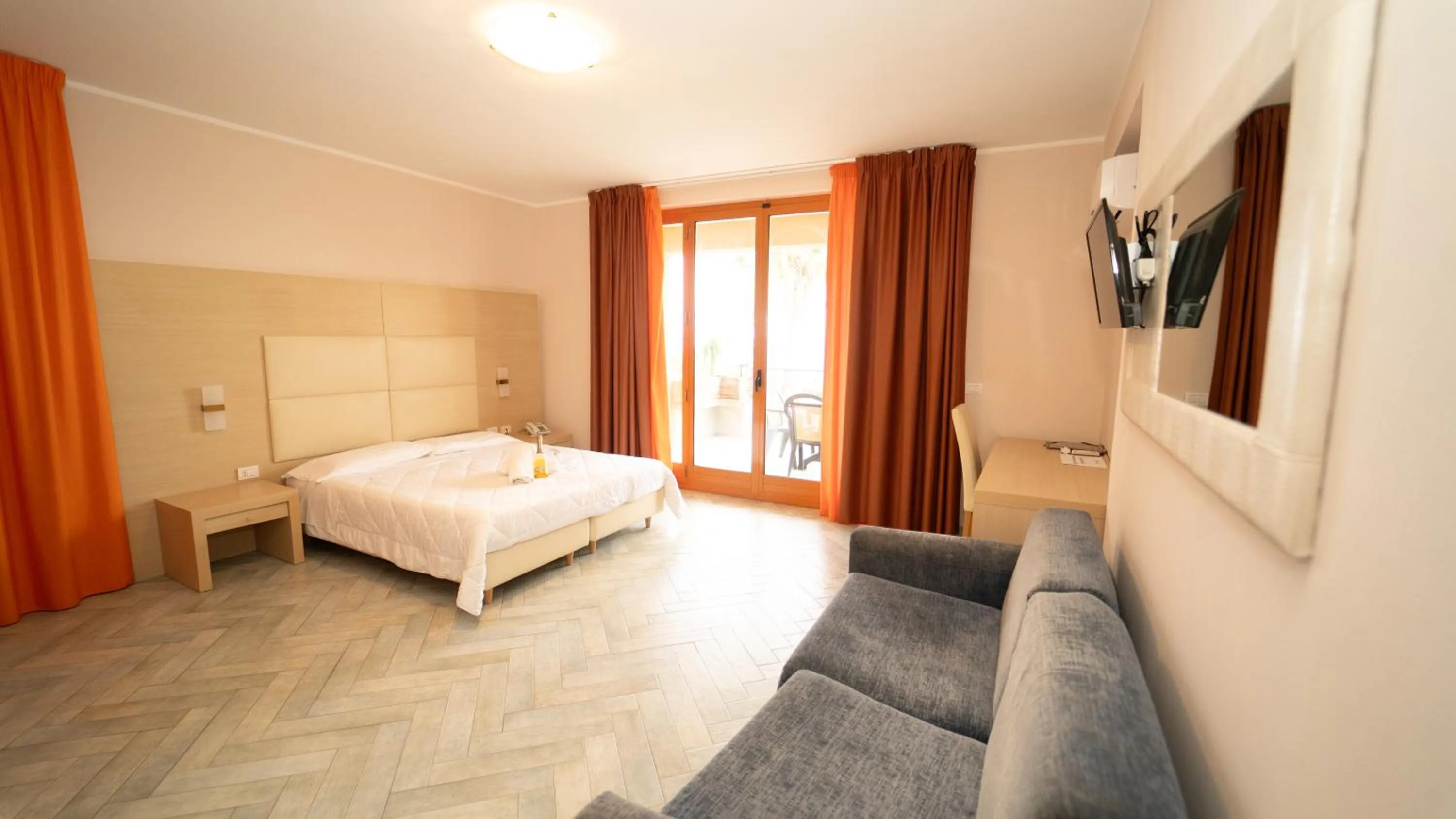 Bed in Taormina Hotel Calipso