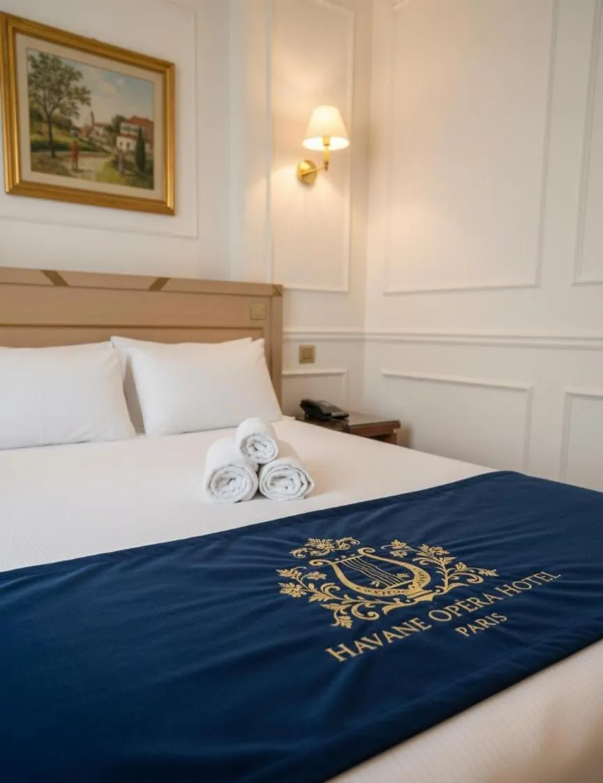 Bed in Hotel Havane Opera