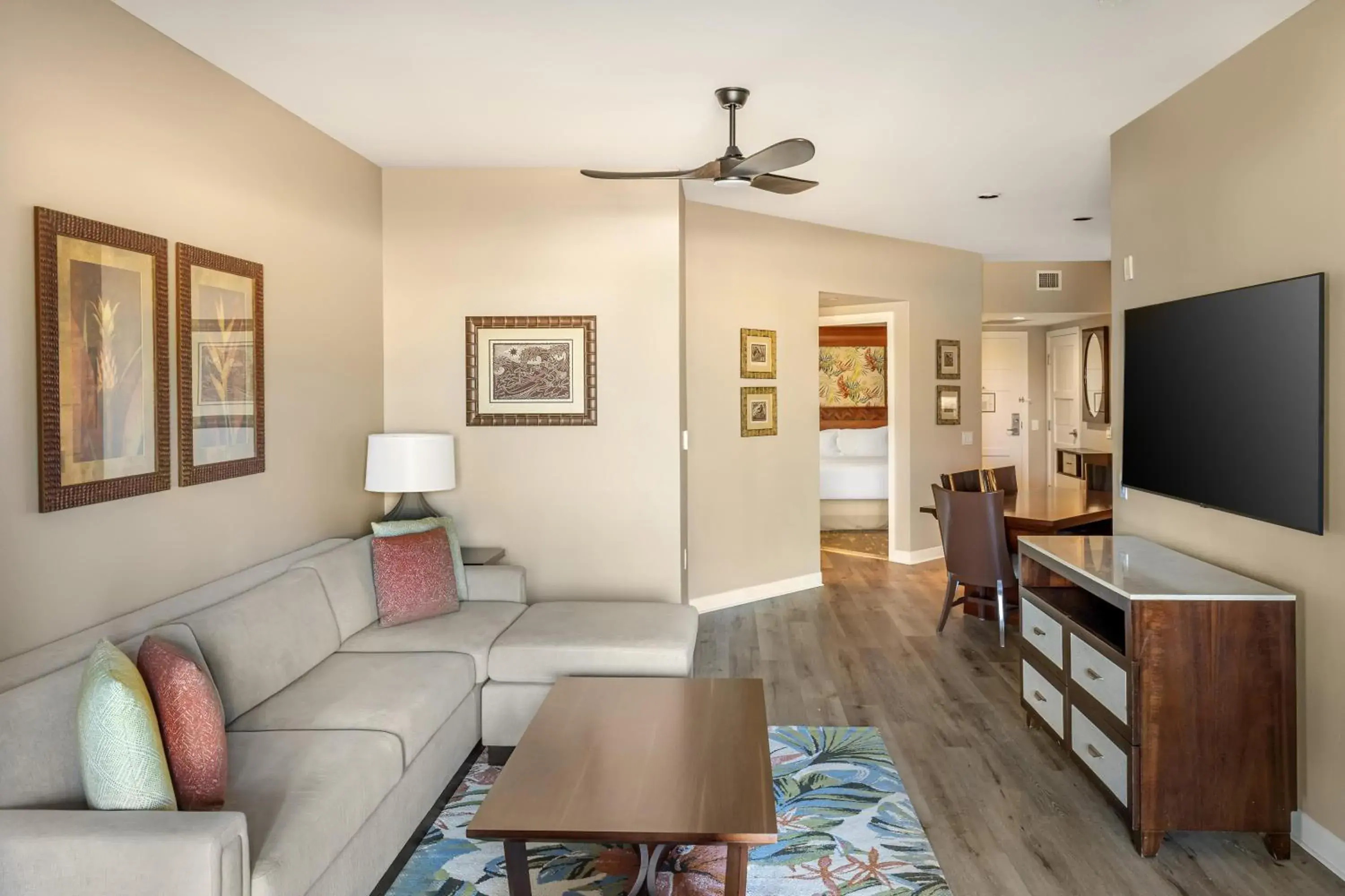 Living room in Hilton Grand Vacations Club Kohala Suites Waikoloa Living room in Hilton Grand Vacations Club Kohala Suites Waikoloa