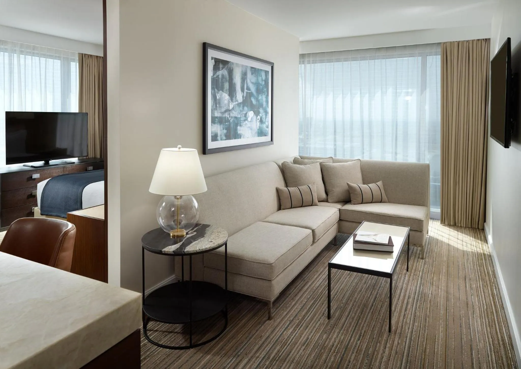 Photo of the whole room, Bed in Omni Frisco at The Star