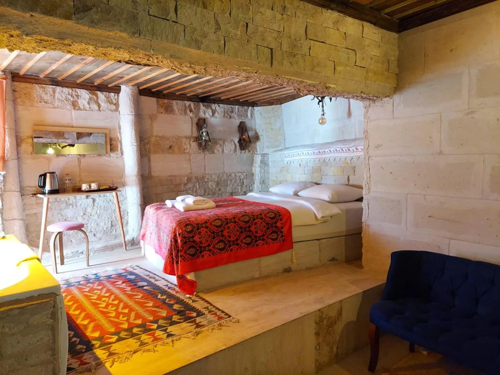 Bed in Duru Cappadocia Stone House