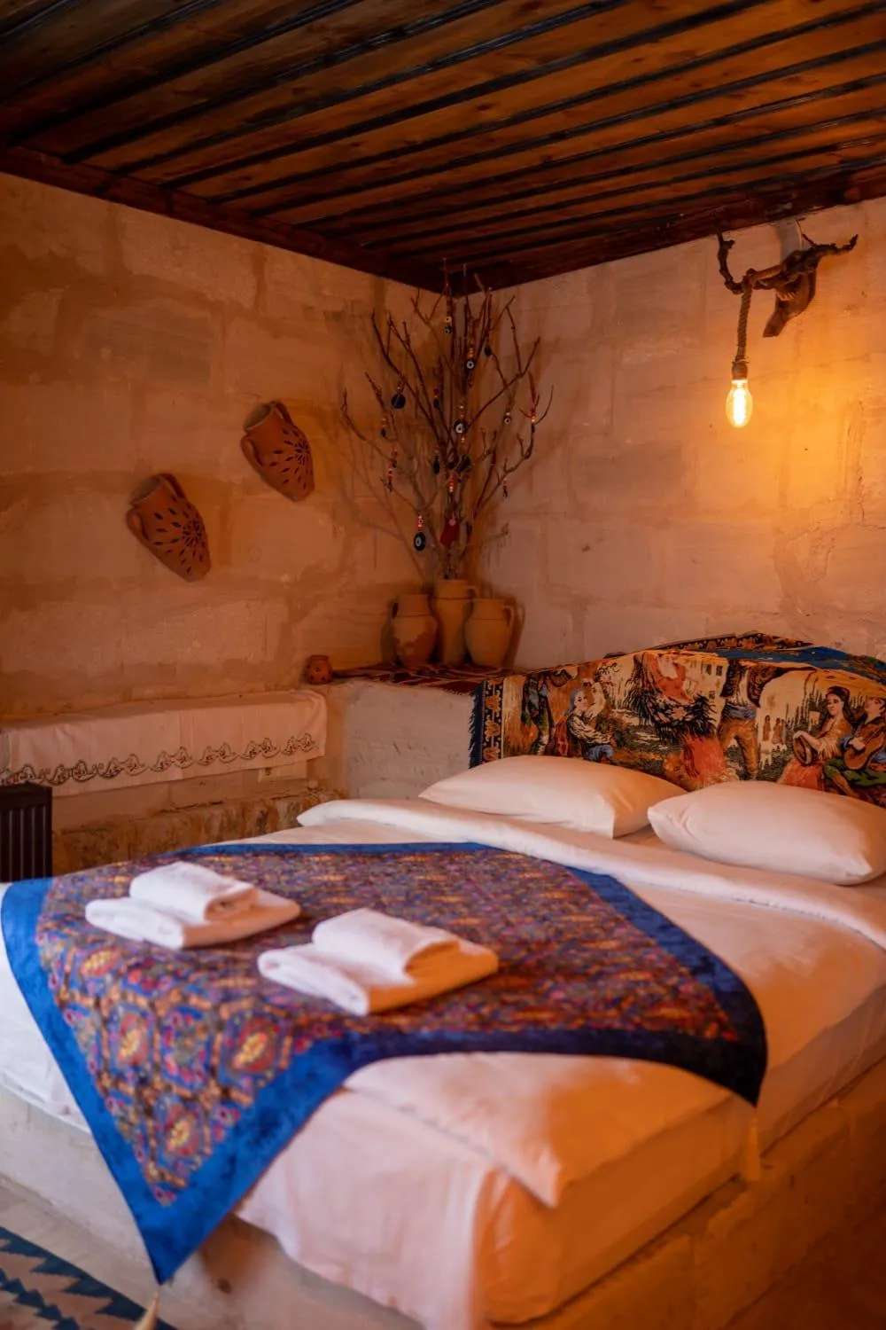 Bed in Duru Cappadocia Stone House