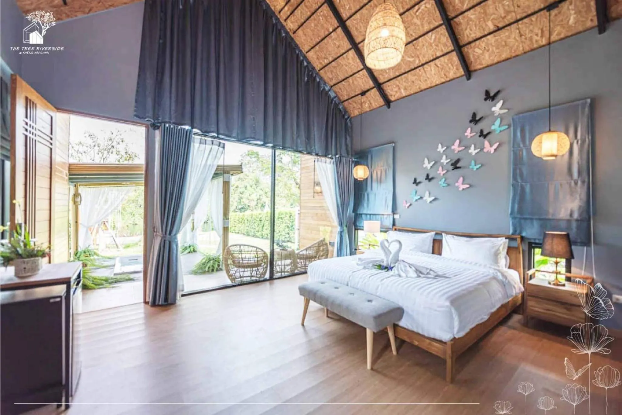 Bed in The Tree Riverside Resort Kaeng Krachan