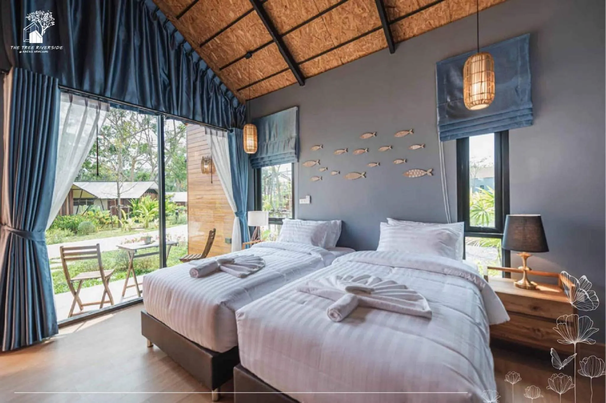 Bed in The Tree Riverside Resort Kaeng Krachan