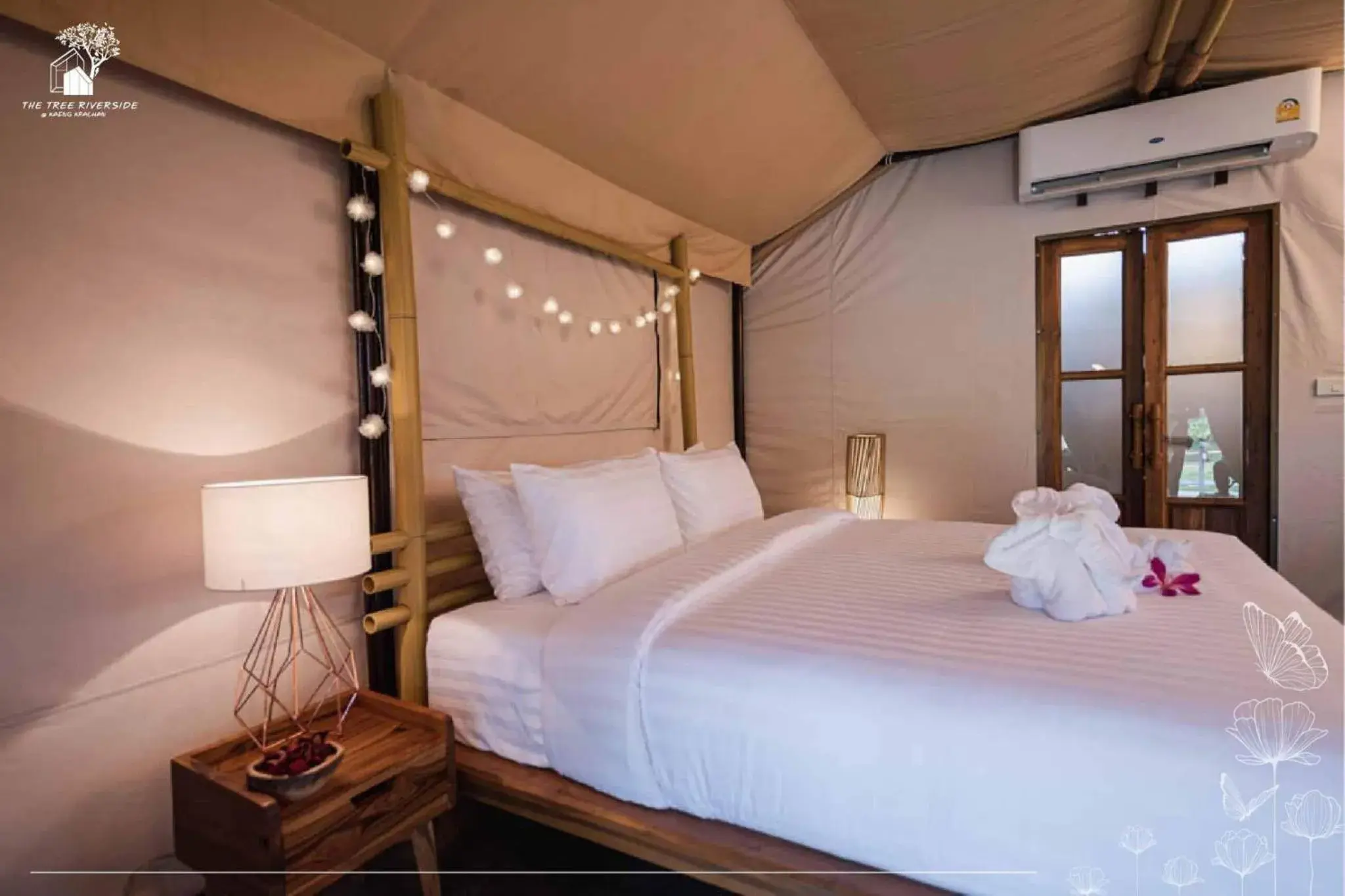 Tent Double Bed (2 Adults + 1 Child) in The Tree Riverside Resort Kaeng Krachan Tent Double Bed (2 Adults + 1 Child) in The Tree Riverside Resort Kaeng Krachan