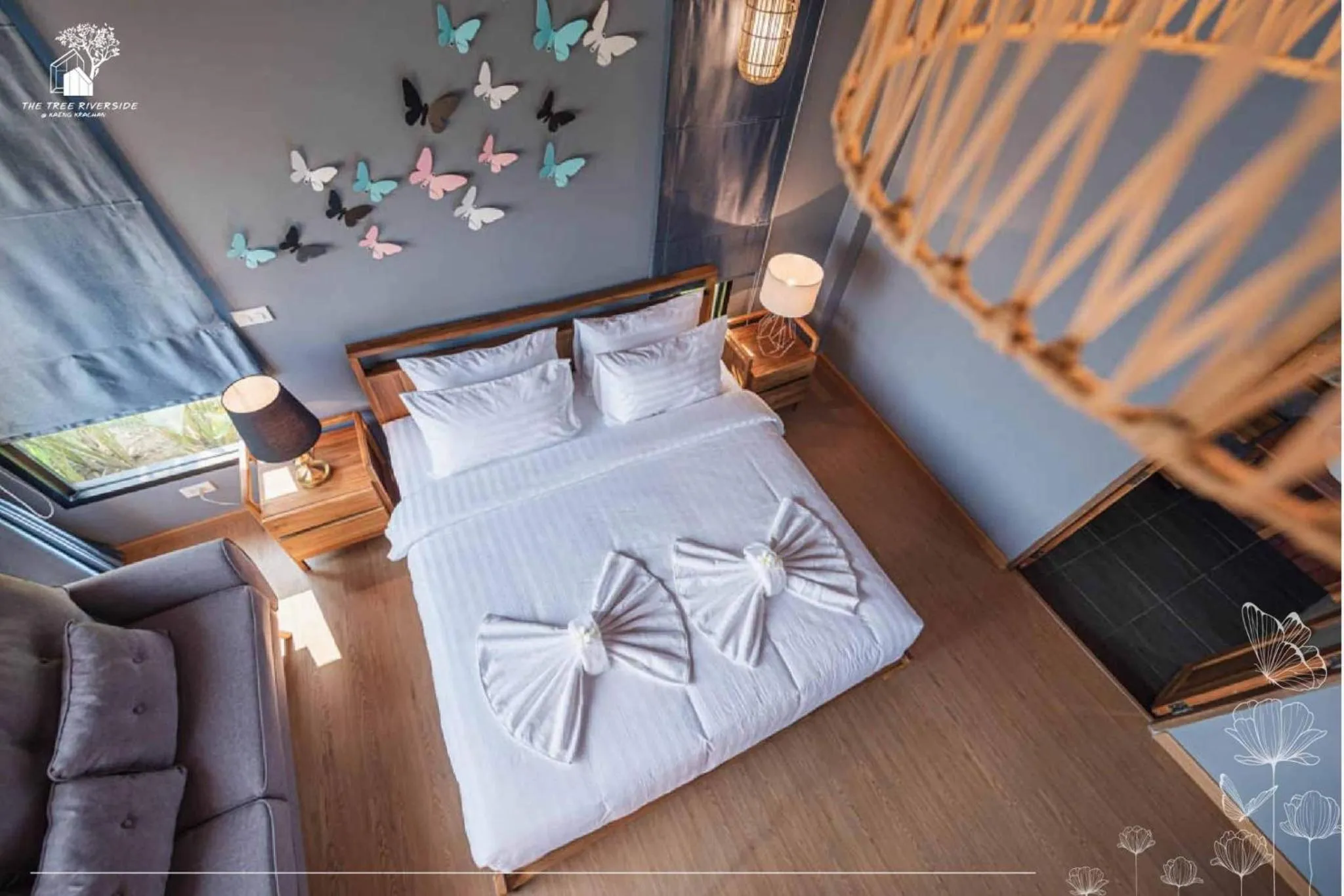 Bed in The Tree Riverside Resort Kaeng Krachan