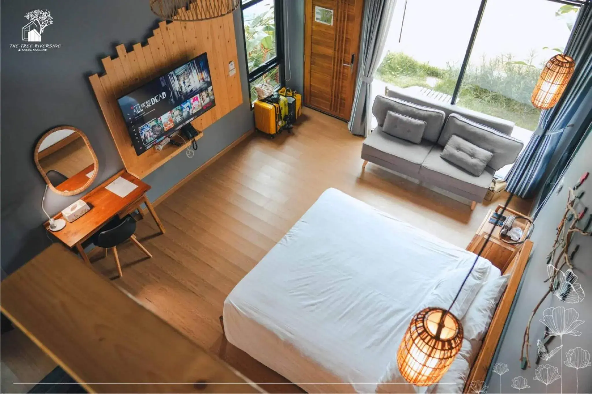 Bed in The Tree Riverside Resort Kaeng Krachan Bed in The Tree Riverside Resort Kaeng Krachan