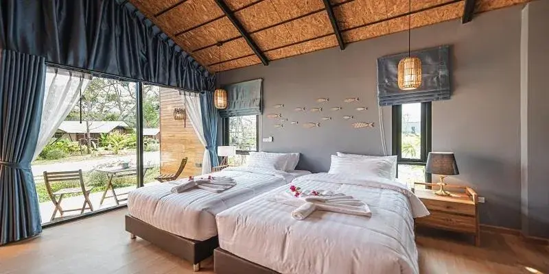 Bed in The Tree Riverside Resort Kaeng Krachan Bed in The Tree Riverside Resort Kaeng Krachan