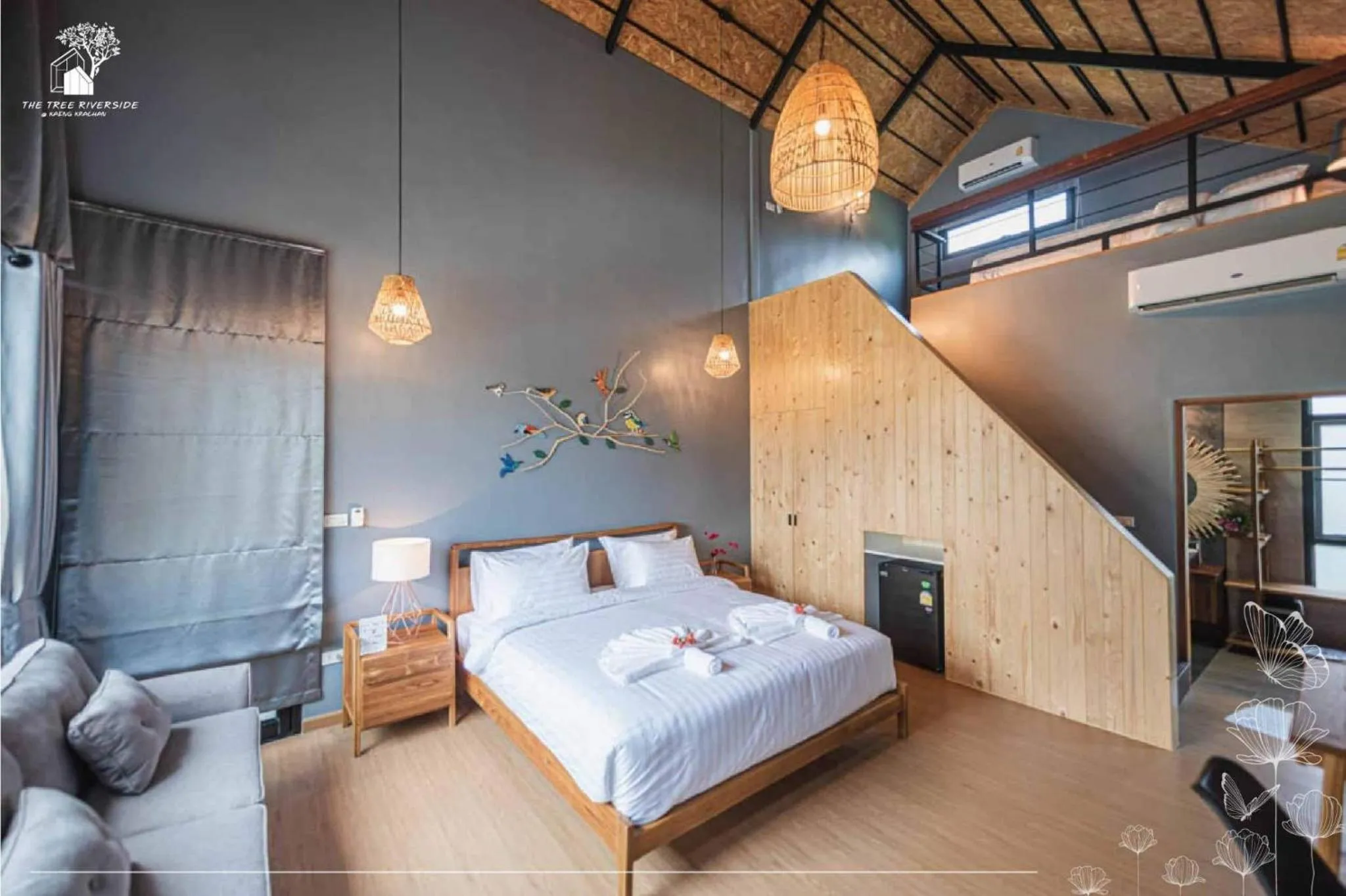 Bed in The Tree Riverside Resort Kaeng Krachan