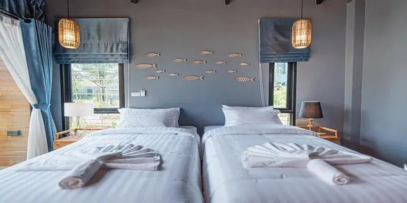 Bed in The Tree Riverside Resort Kaeng Krachan Bed in The Tree Riverside Resort Kaeng Krachan