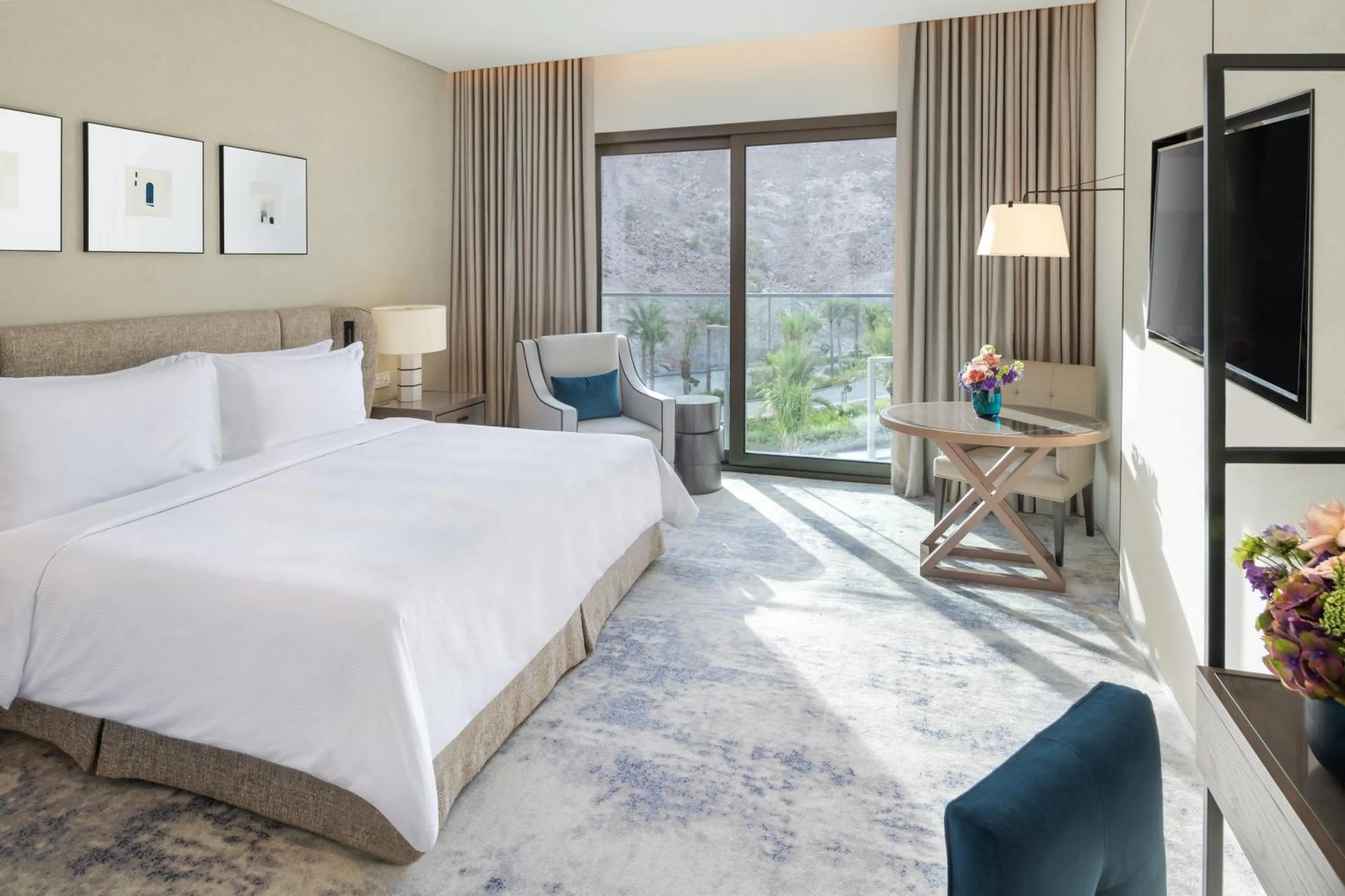 View (from property/room), Bed in Address Beach Resort Fujairah