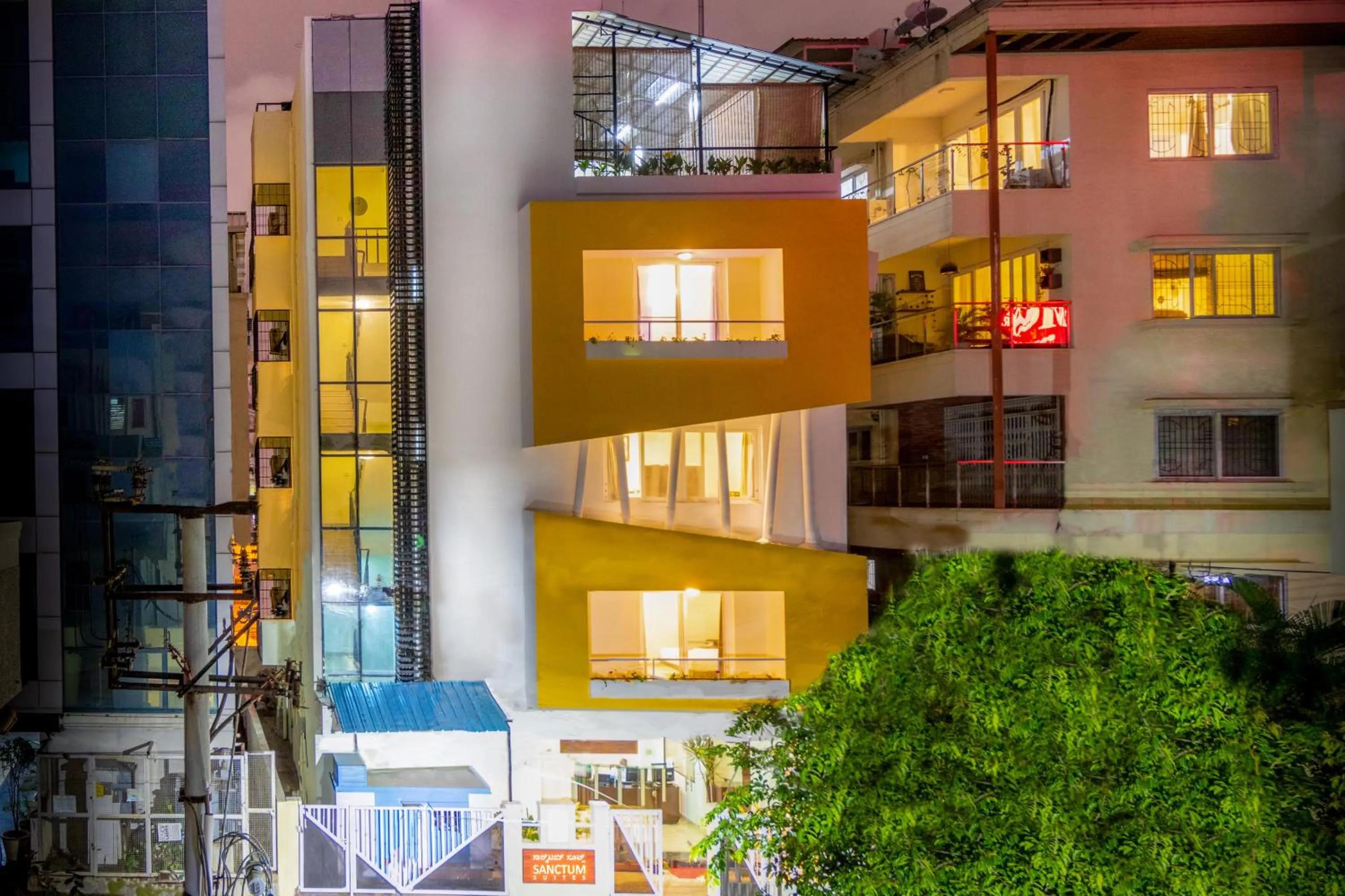 Property building in Sanctum Suites Domlur Bangalore