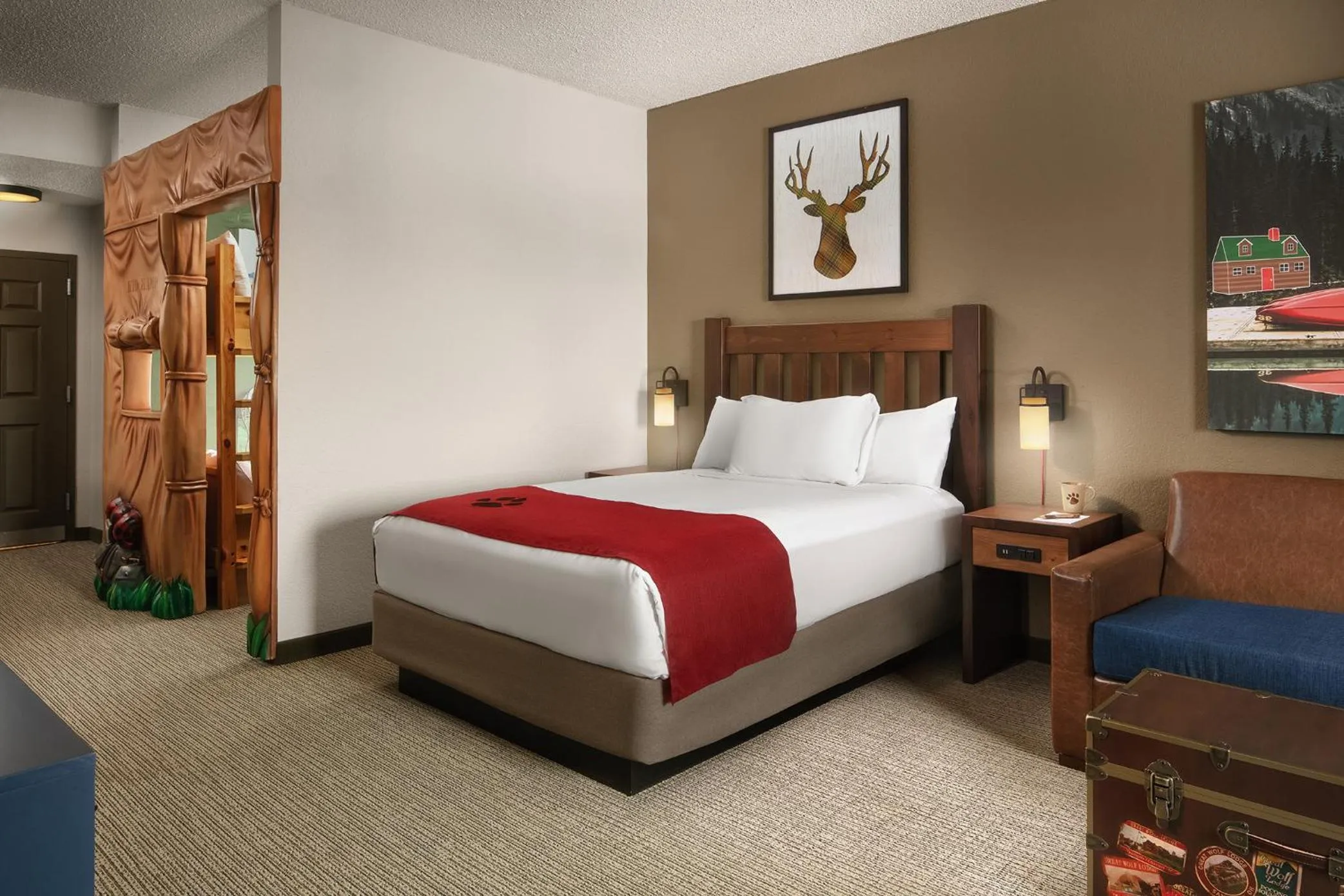 Bed in Great Wolf Lodge Georgia