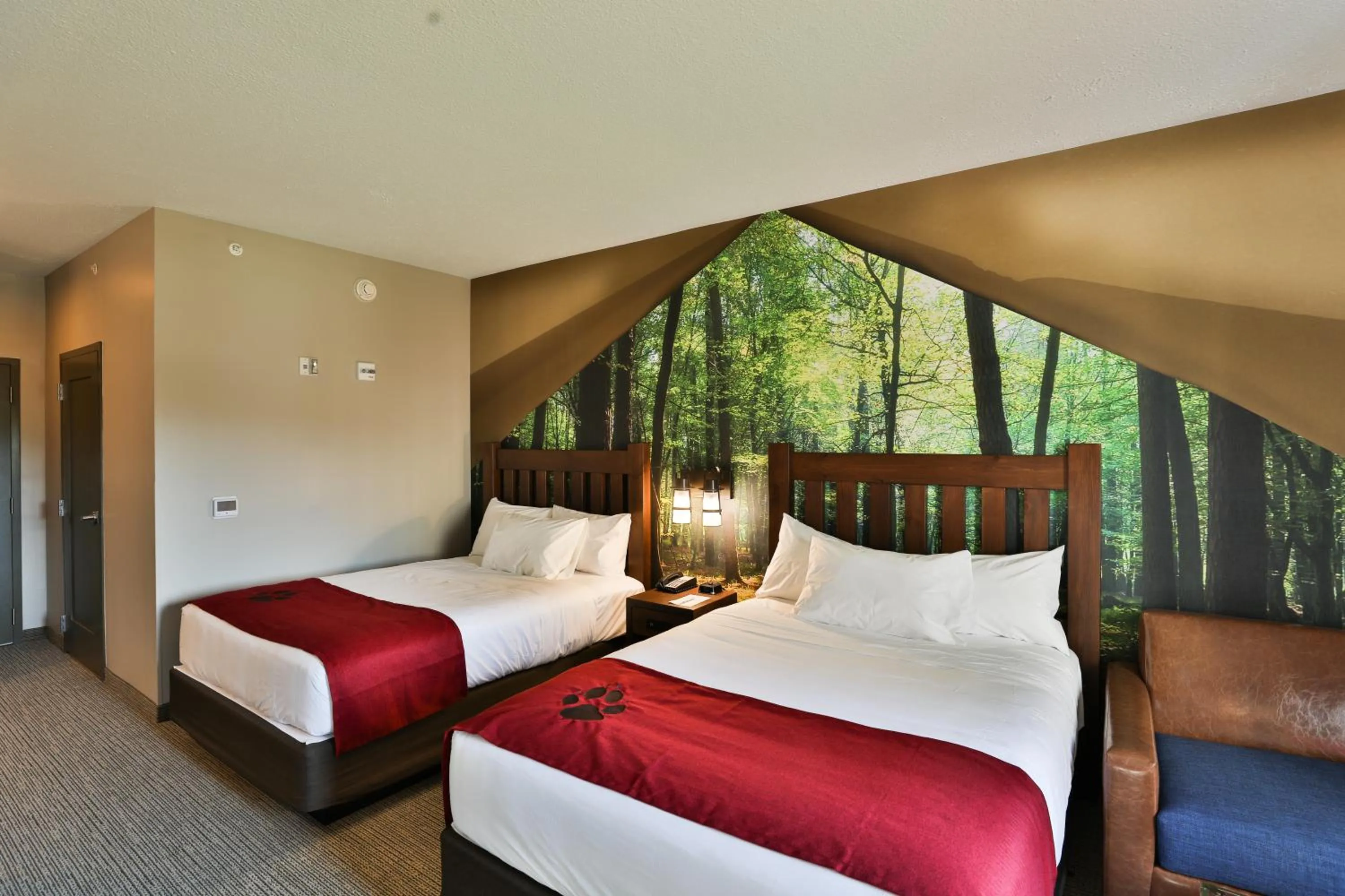 Bed in Great Wolf Lodge Georgia