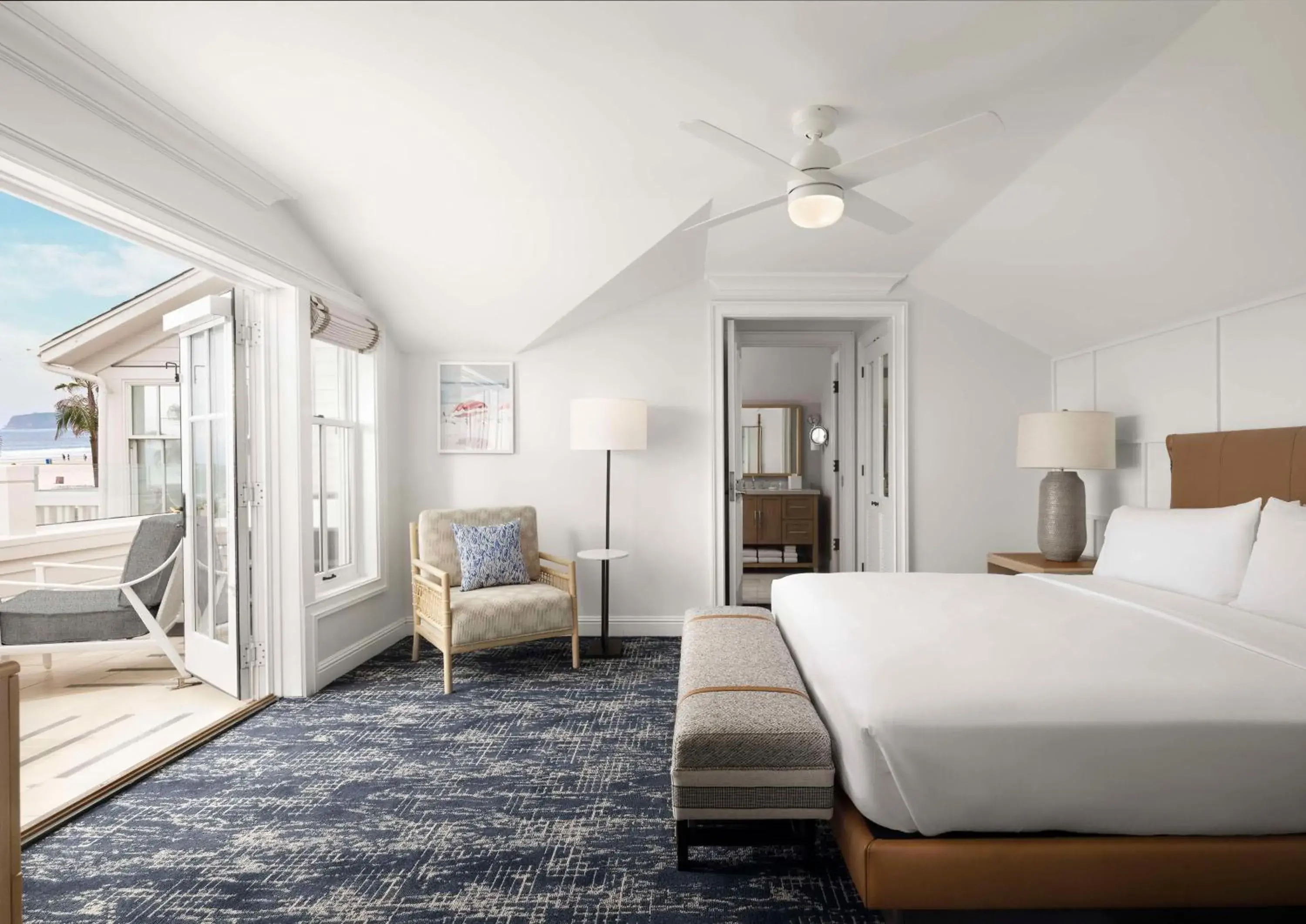 Bed in Beach Village at The Del, LXR Hotels & Resorts Bed in Beach Village at The Del, LXR Hotels & Resorts