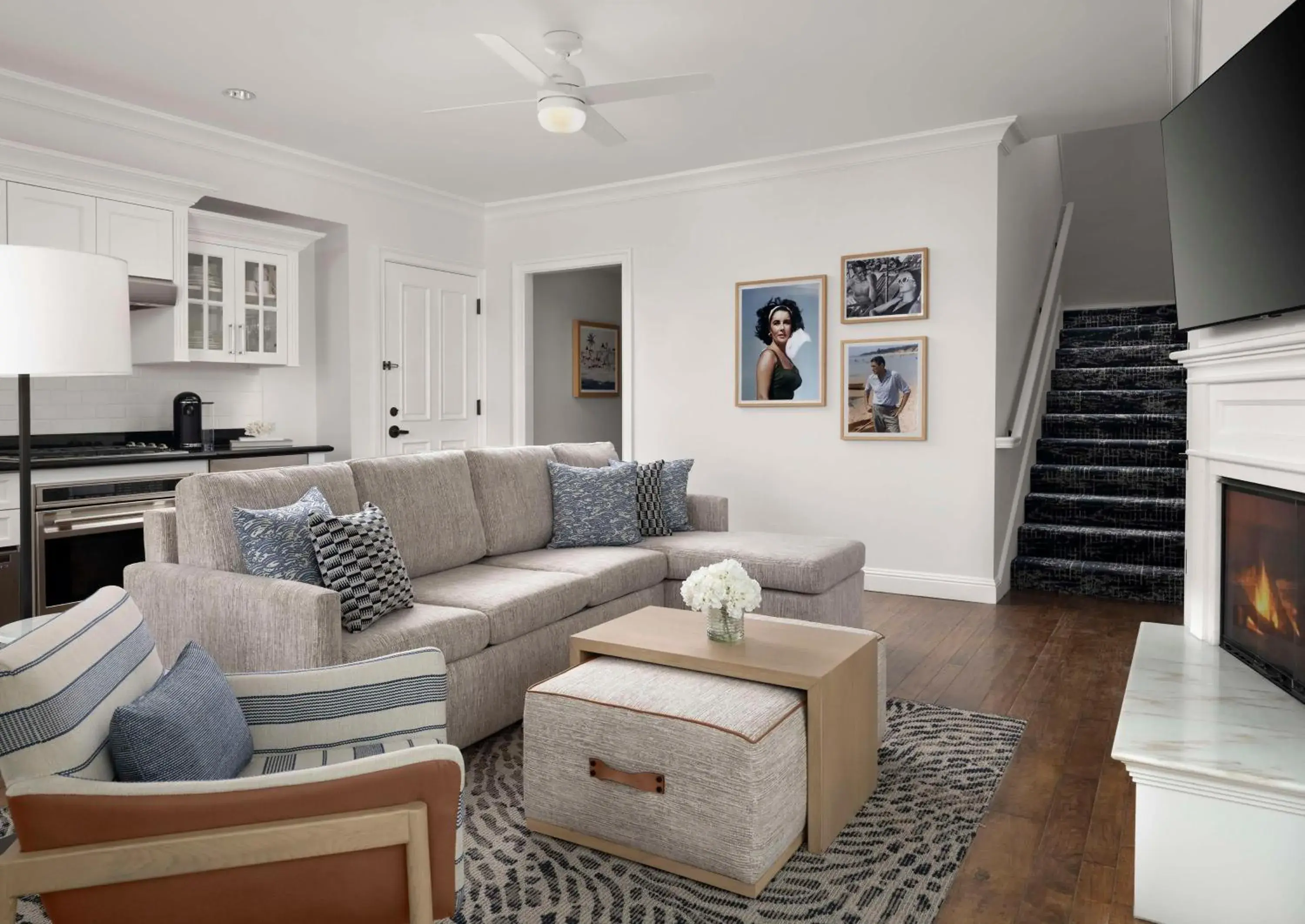 Living room in Beach Village at The Del, LXR Hotels & Resorts Living room in Beach Village at The Del, LXR Hotels & Resorts