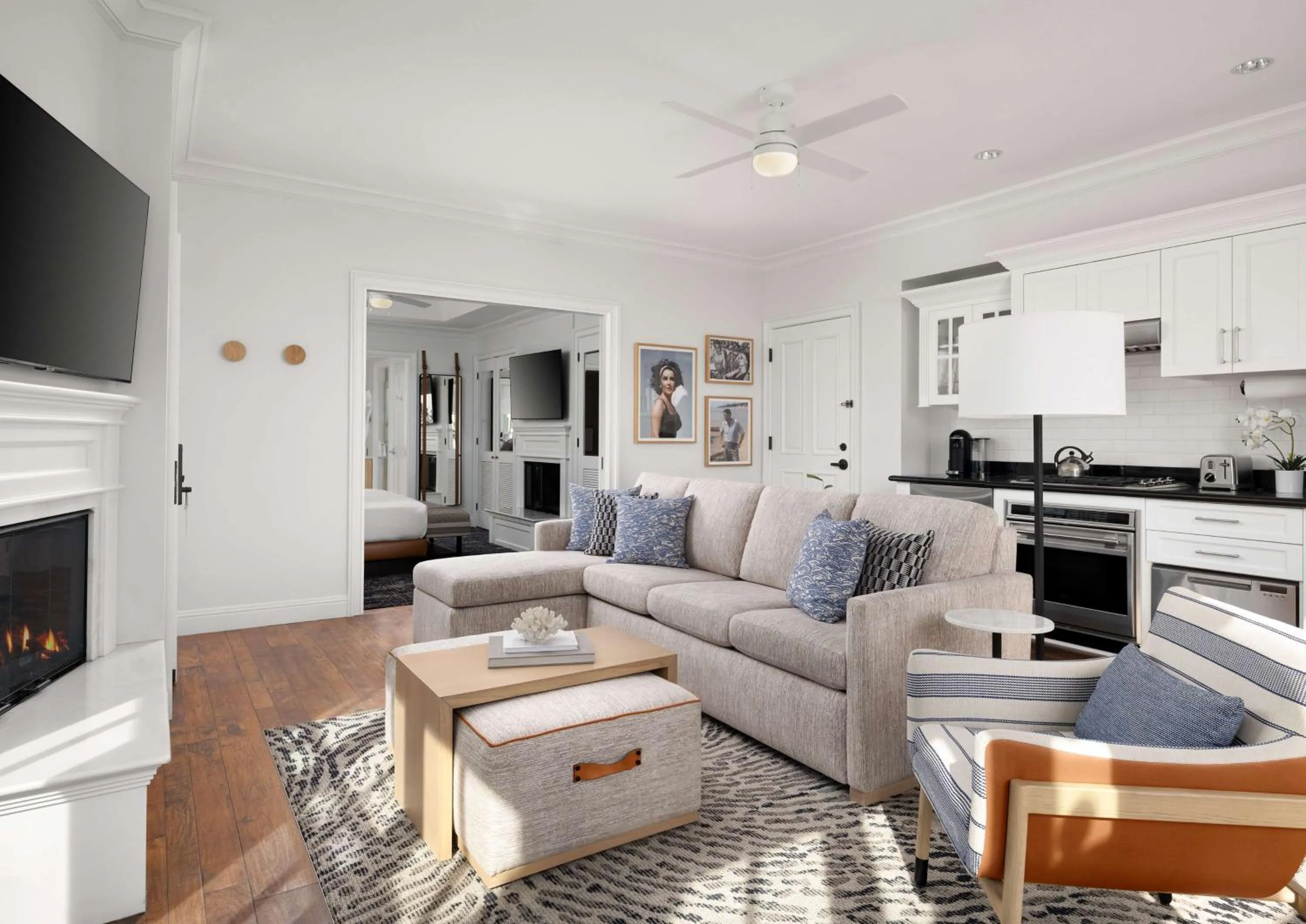 Living room in Beach Village at The Del, LXR Hotels & Resorts