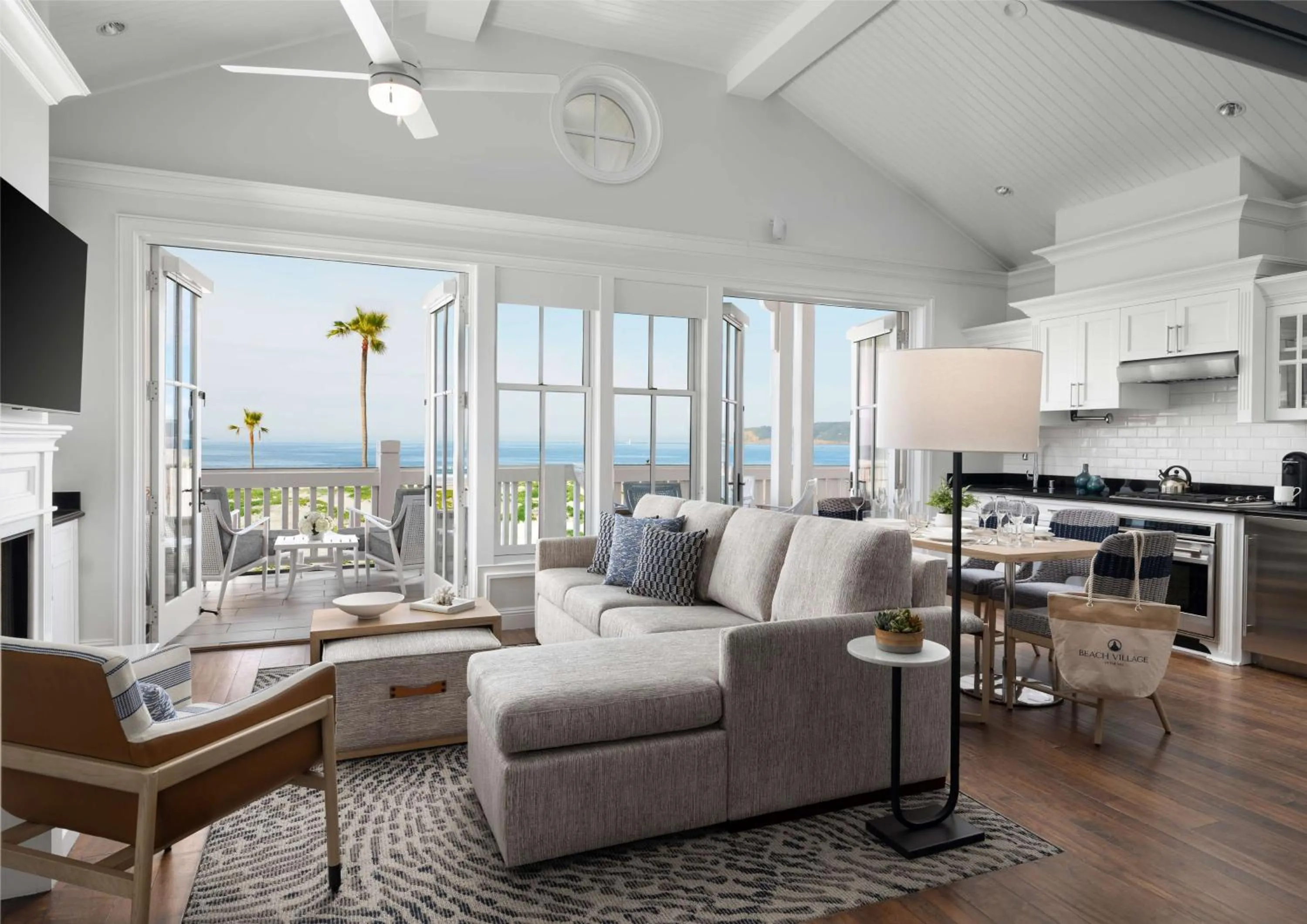 Living room in Beach Village at The Del, LXR Hotels & Resorts