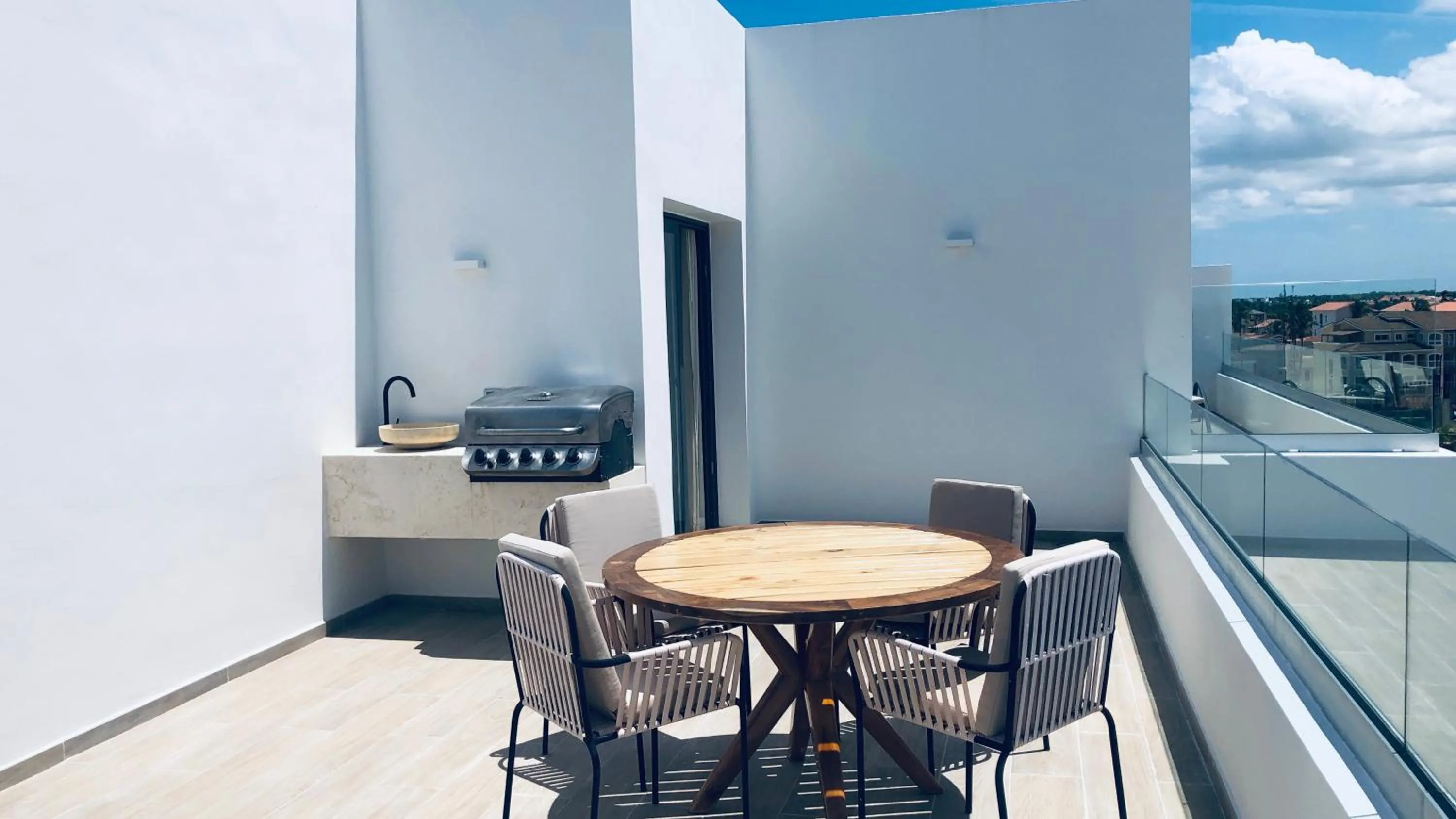 BBQ facilities in Hermoso Penthouse a solo pasos de la Playa