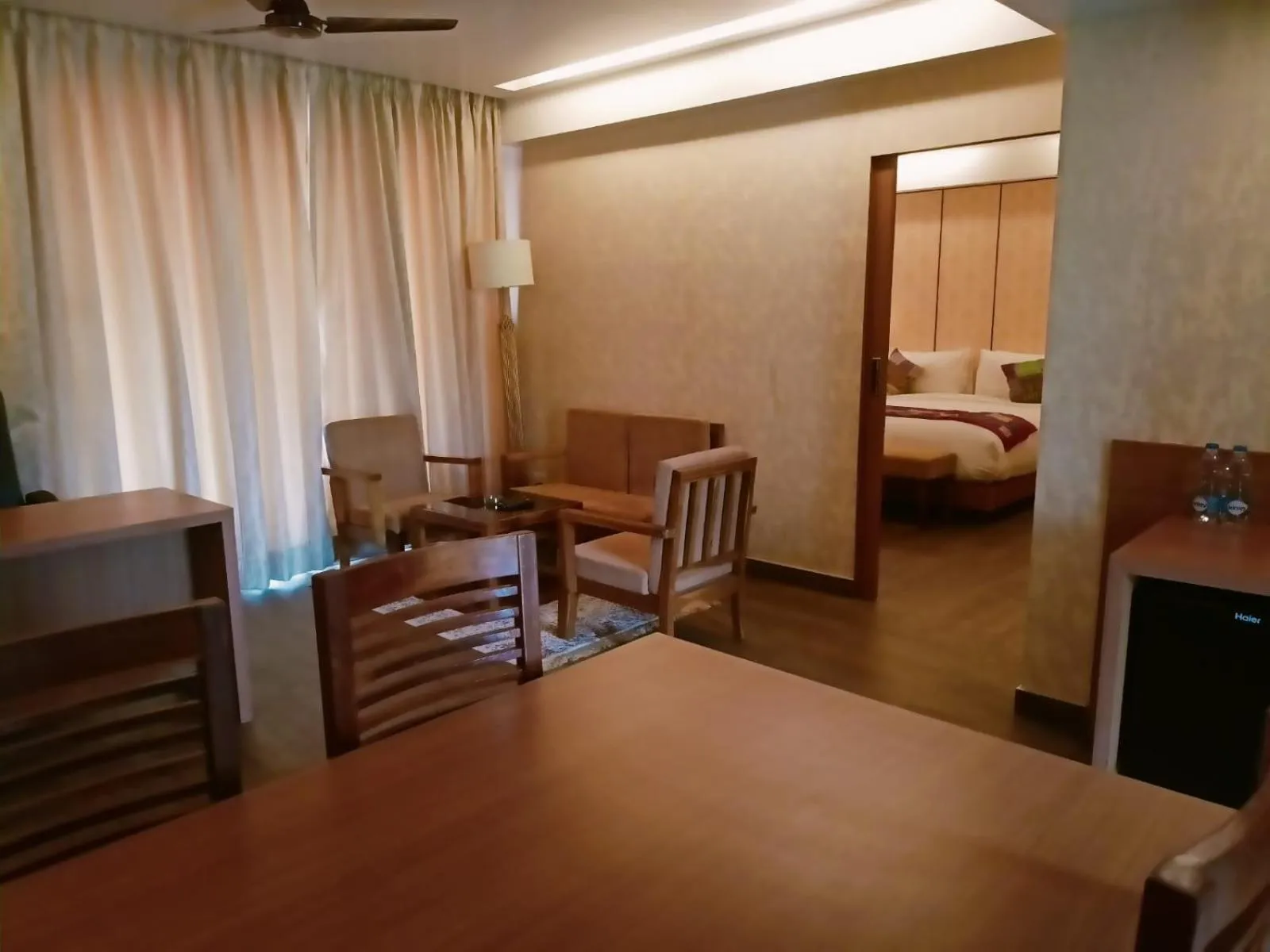 Dining area, Bed in Abhyagama Hotel