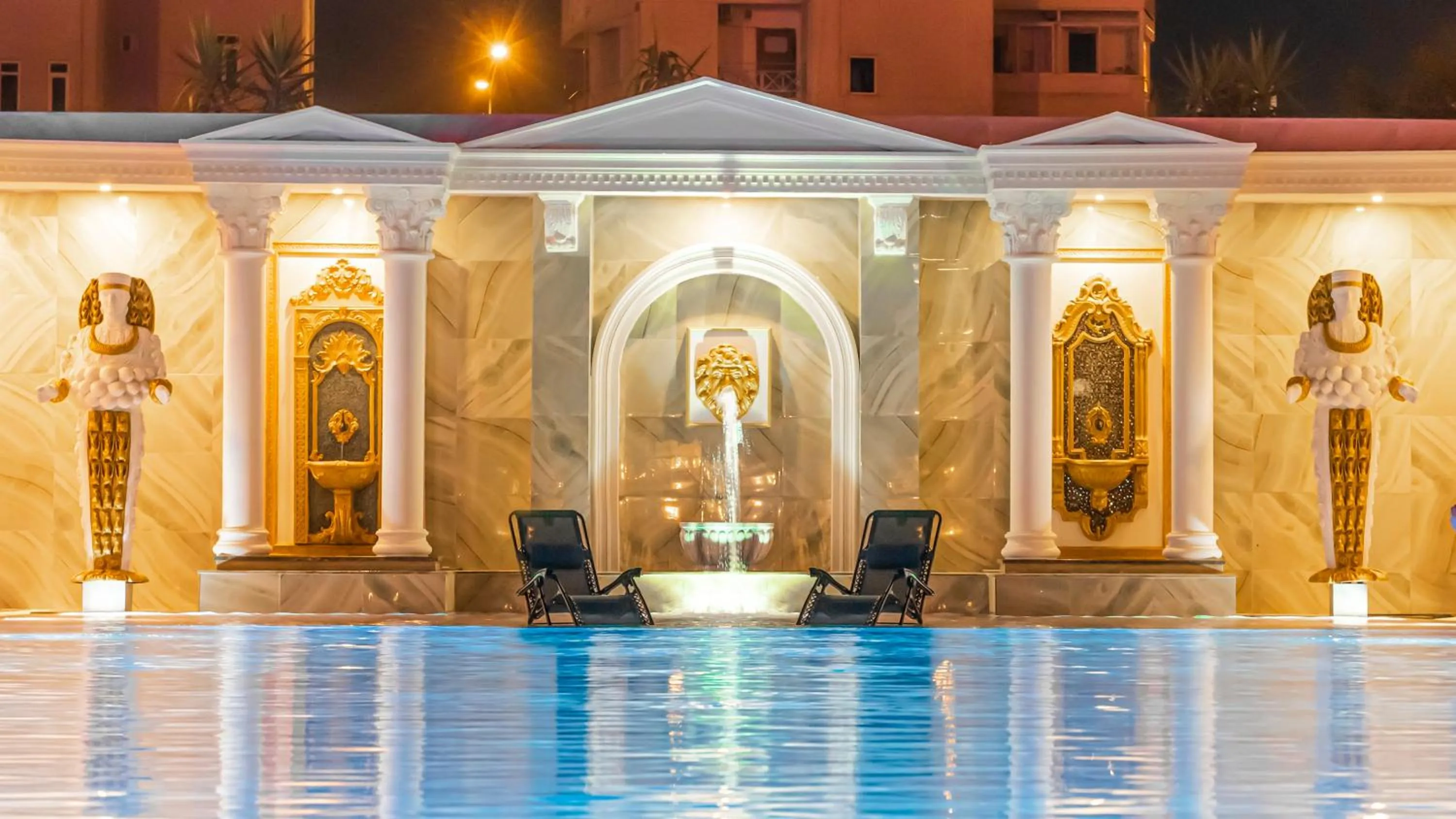 Night, Swimming Pool in Akdora Resort Hotel & Spa