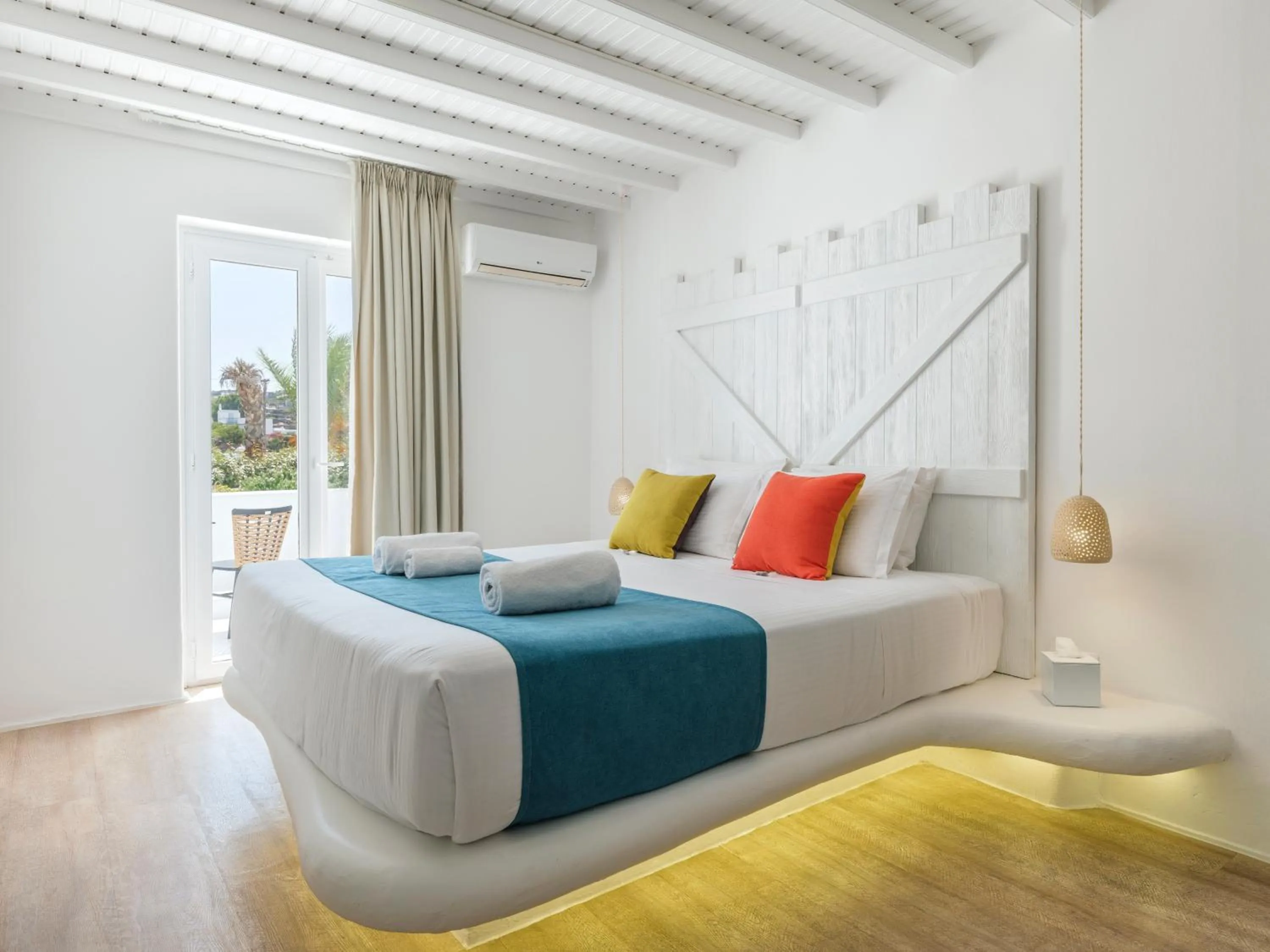 Bed in Axel Beach Mykonos - Adults Only