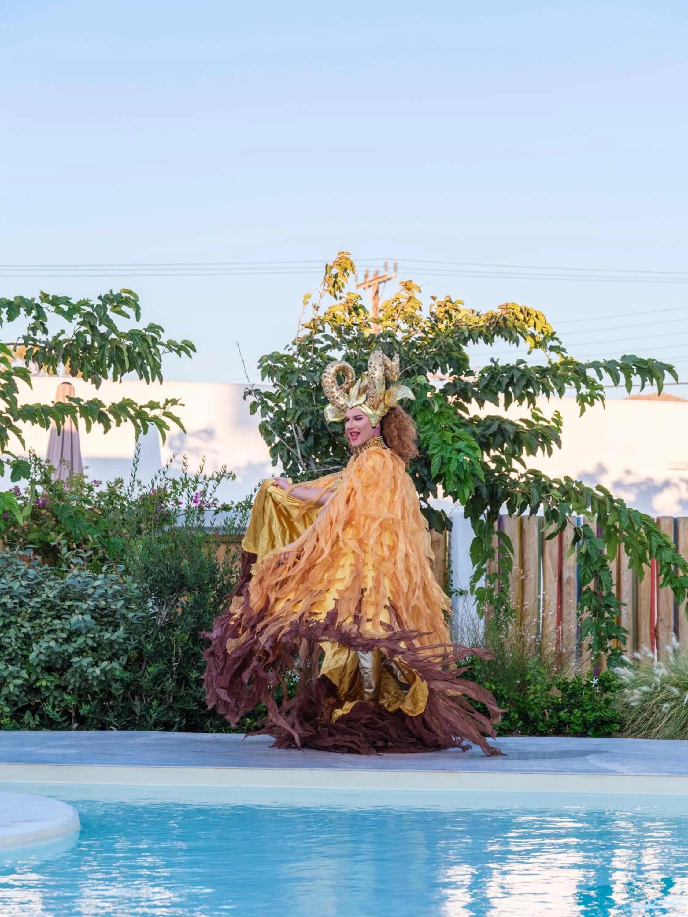 Pool view in Akkadian LGBT Boutique Hotel