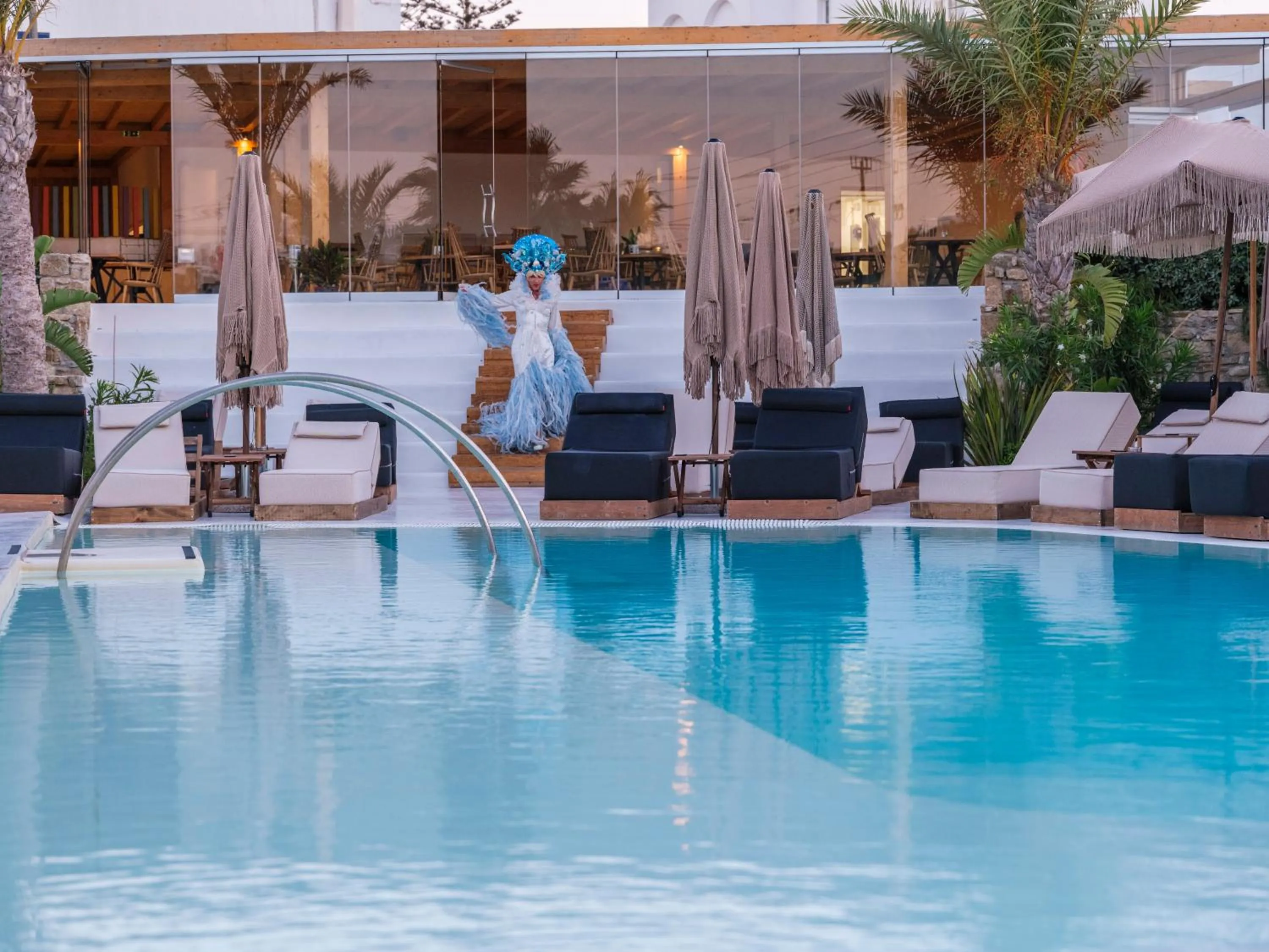 Pool view in Akkadian LGBT Boutique Hotel