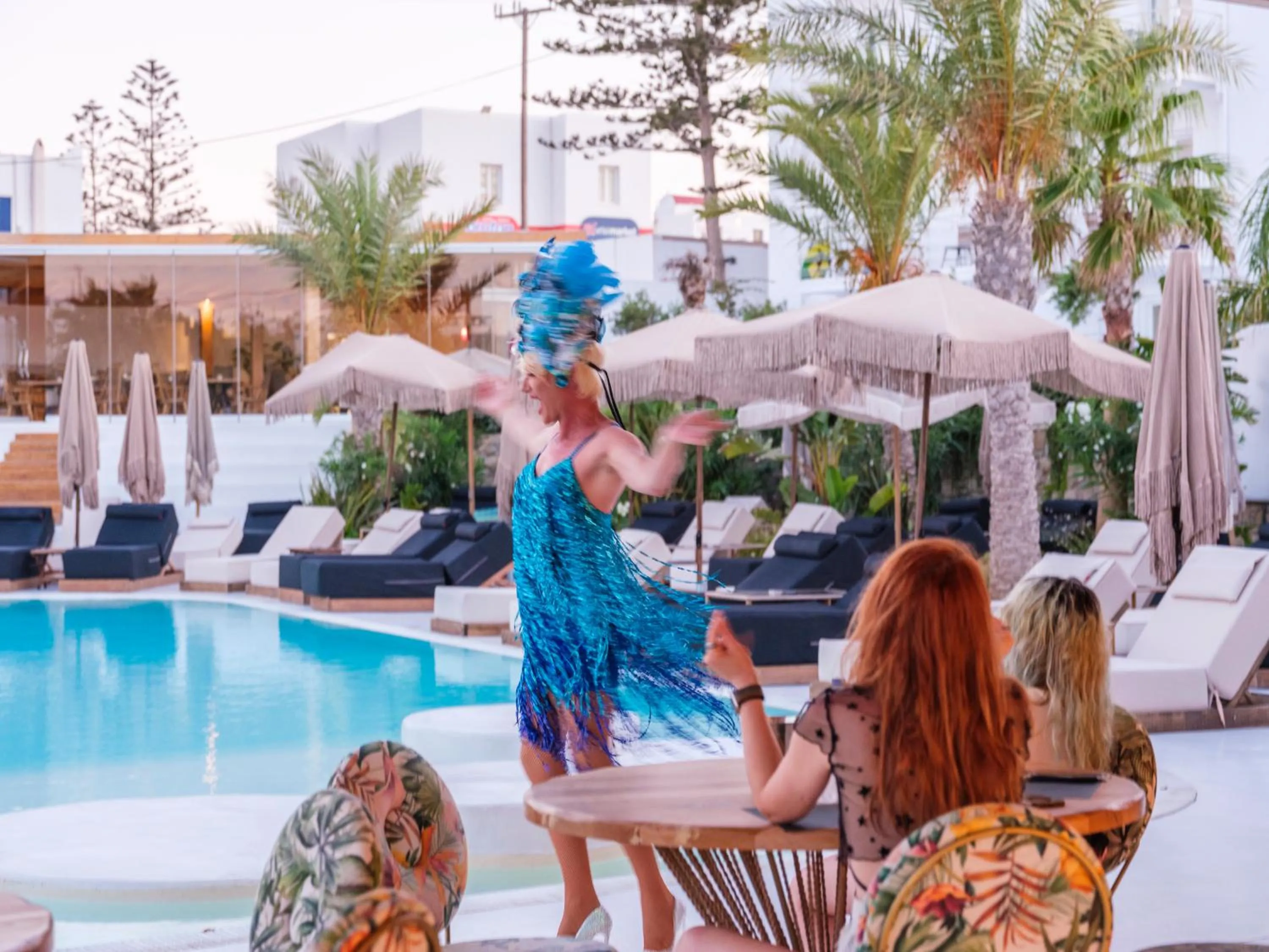Pool view in Akkadian LGBT Boutique Hotel