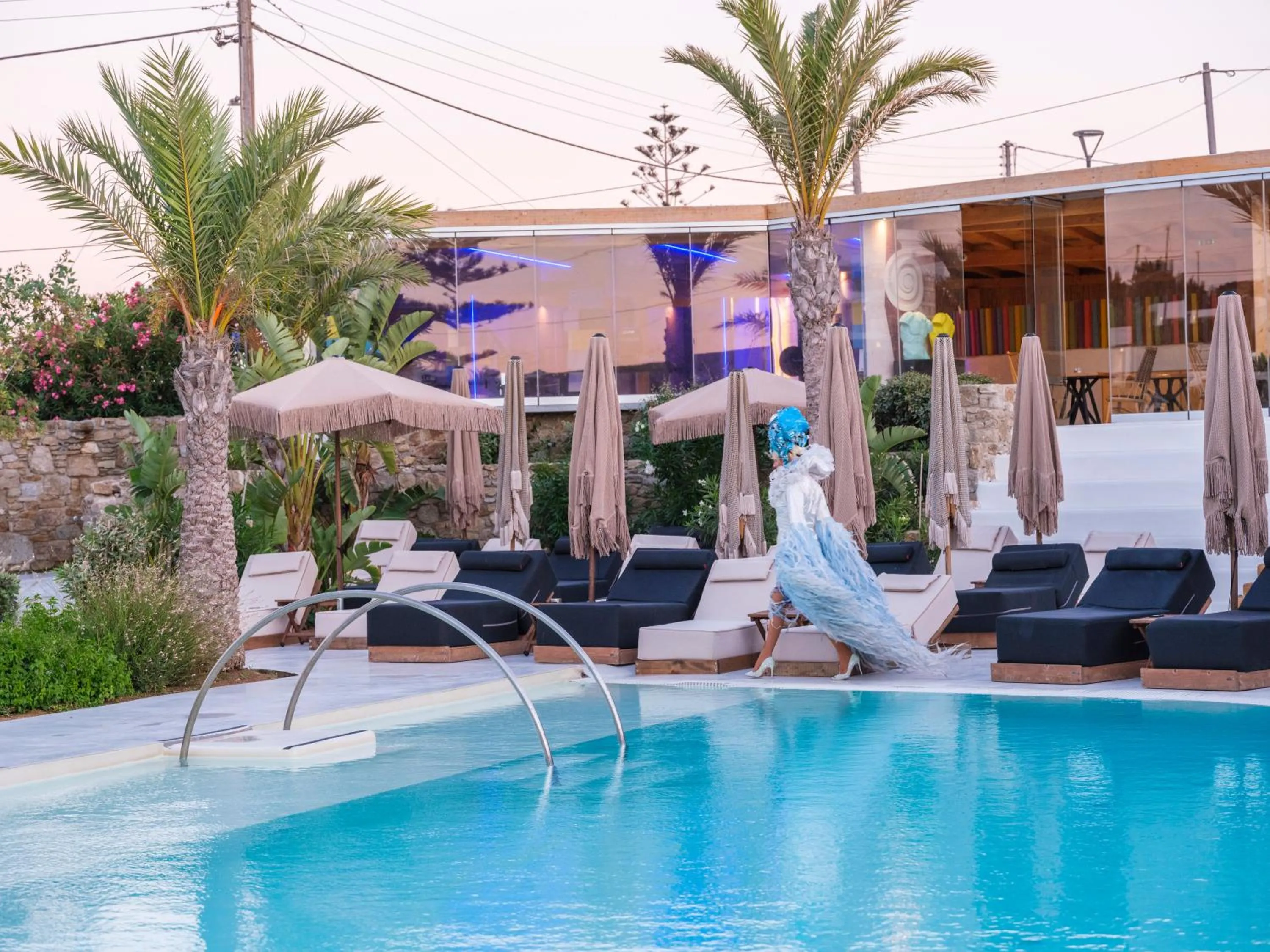Swimming pool in Akkadian LGBT Boutique Hotel
