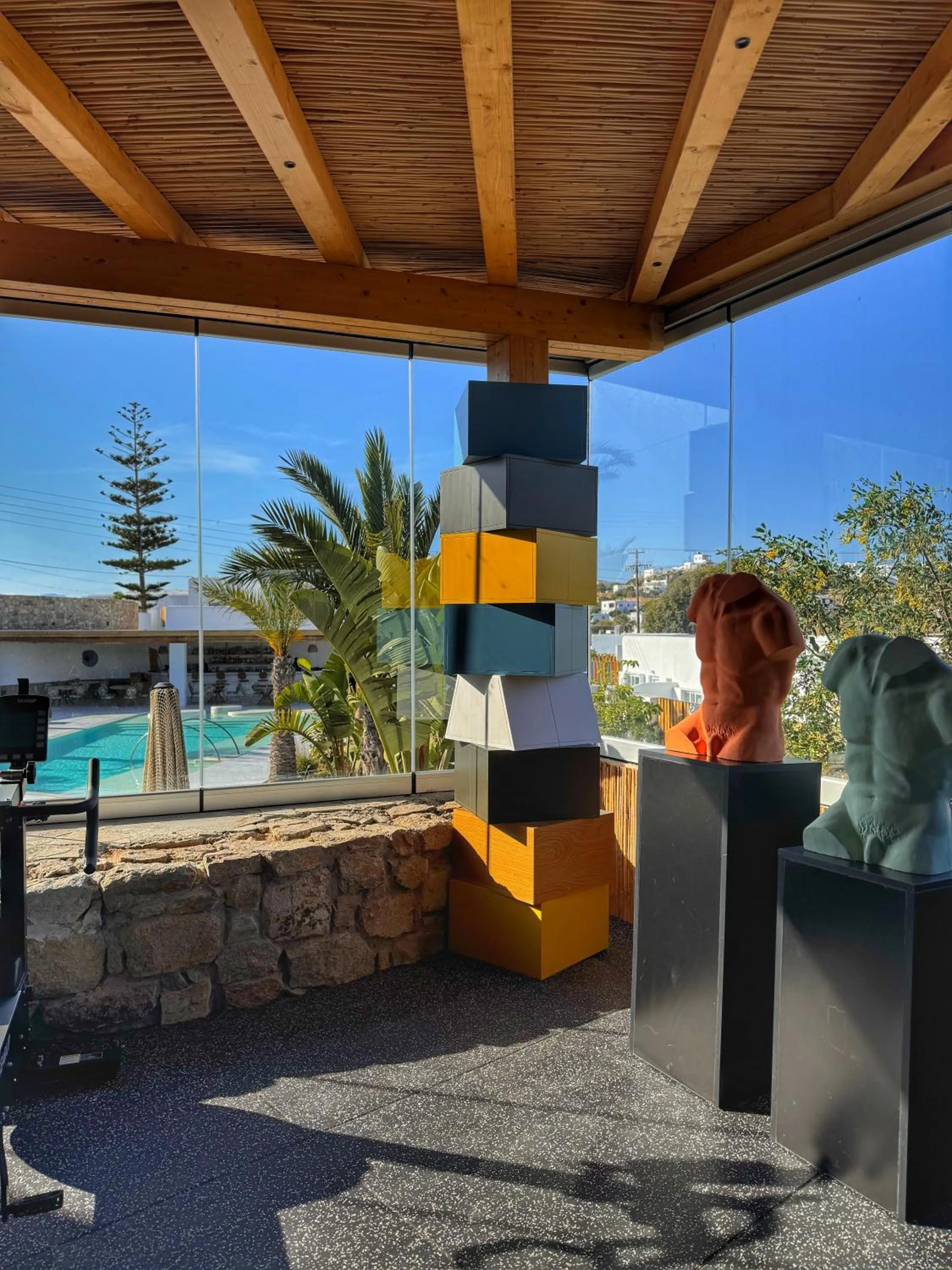 Pool view in Akkadian LGBT Boutique Hotel