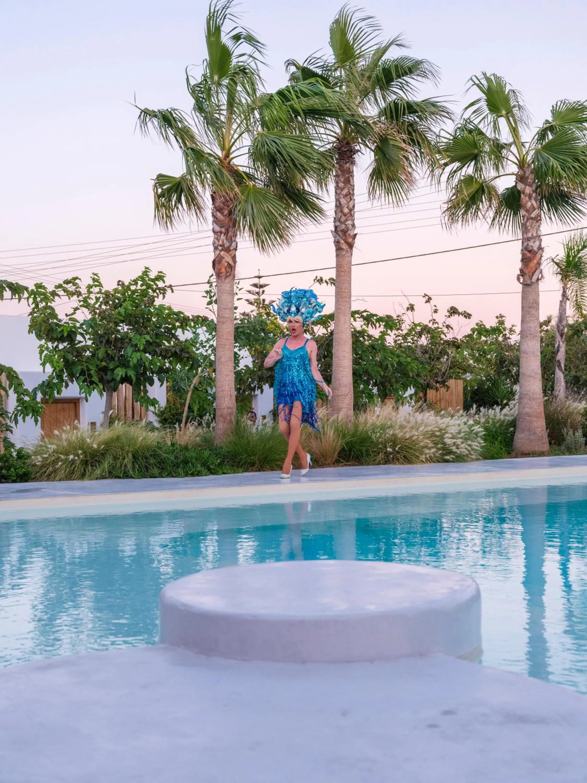 Pool view in Akkadian LGBT Boutique Hotel