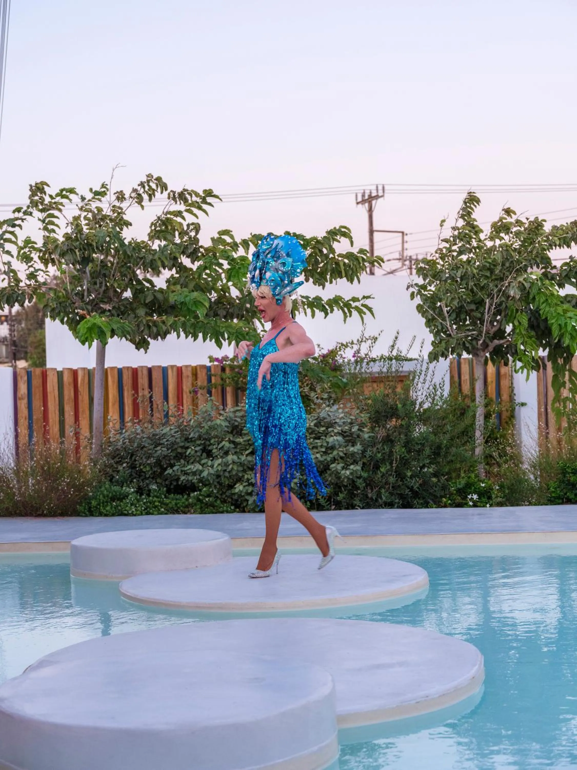 Pool view in Akkadian LGBT Boutique Hotel